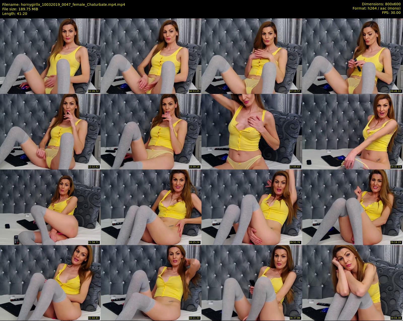 hornygirllx — 42 minute Chaturbate female cam show recording, 480p, Mar 10, 2019