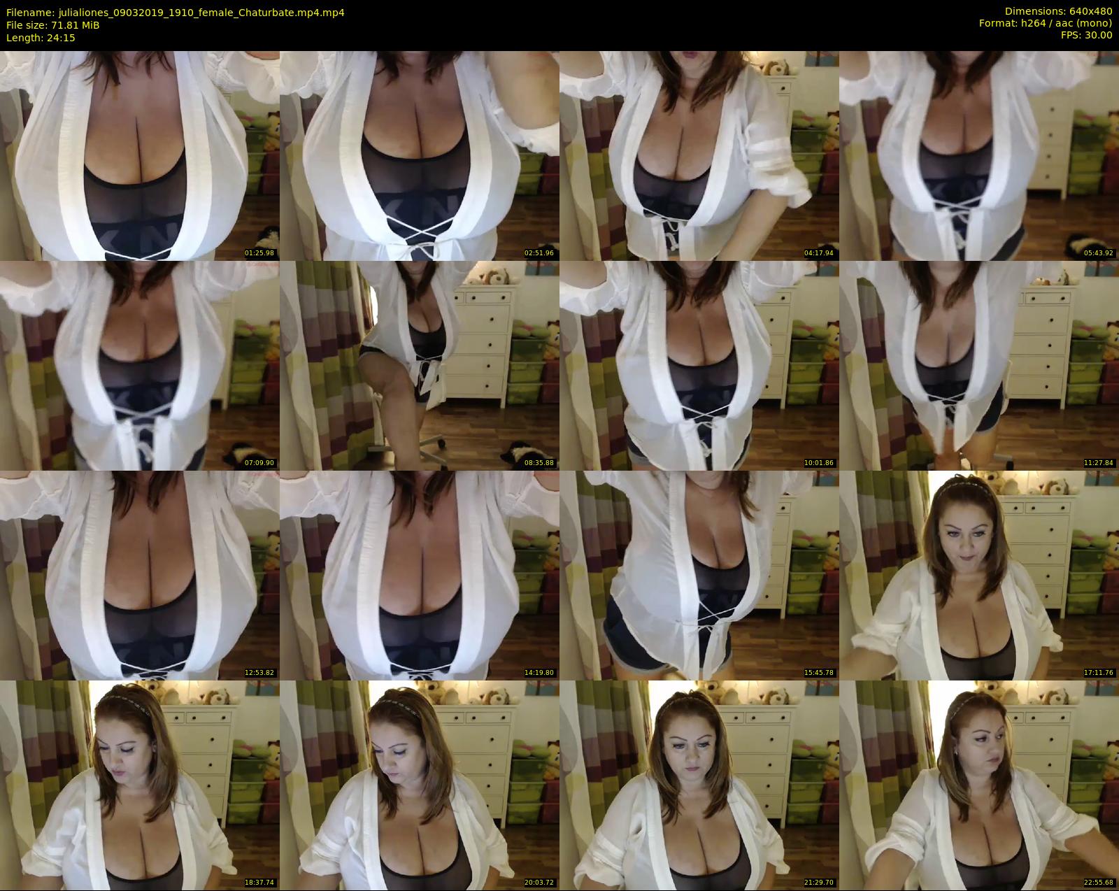 julialiones — 25 minute Chaturbate female cam show recording, 480p, Mar 9, 2019