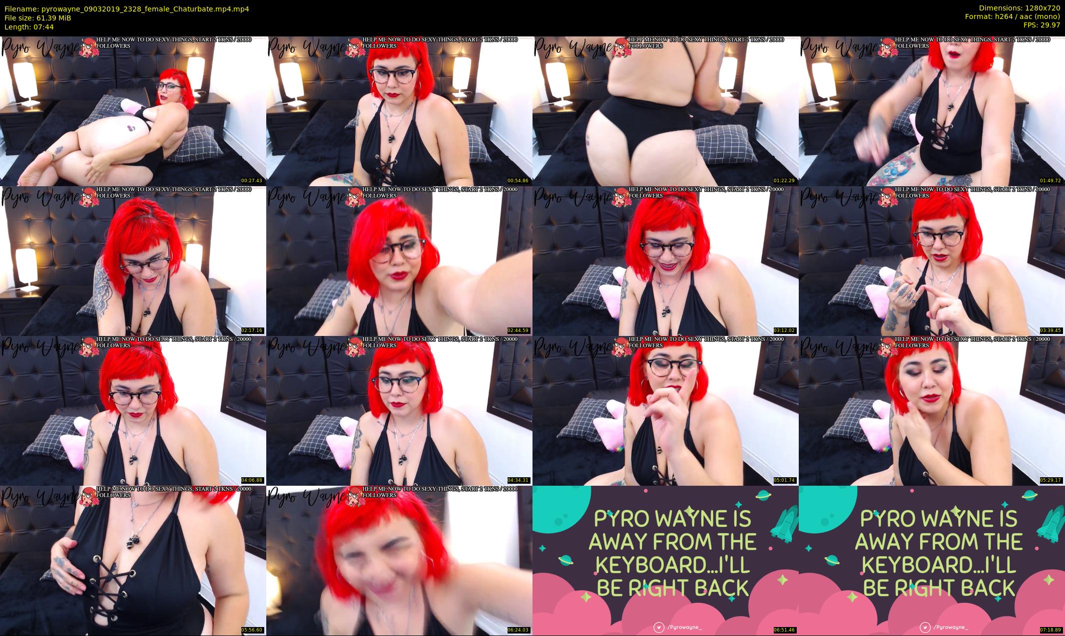 pyrowayne — 8 minute Chaturbate female cam show recording, 720p, Mar 9, 2019