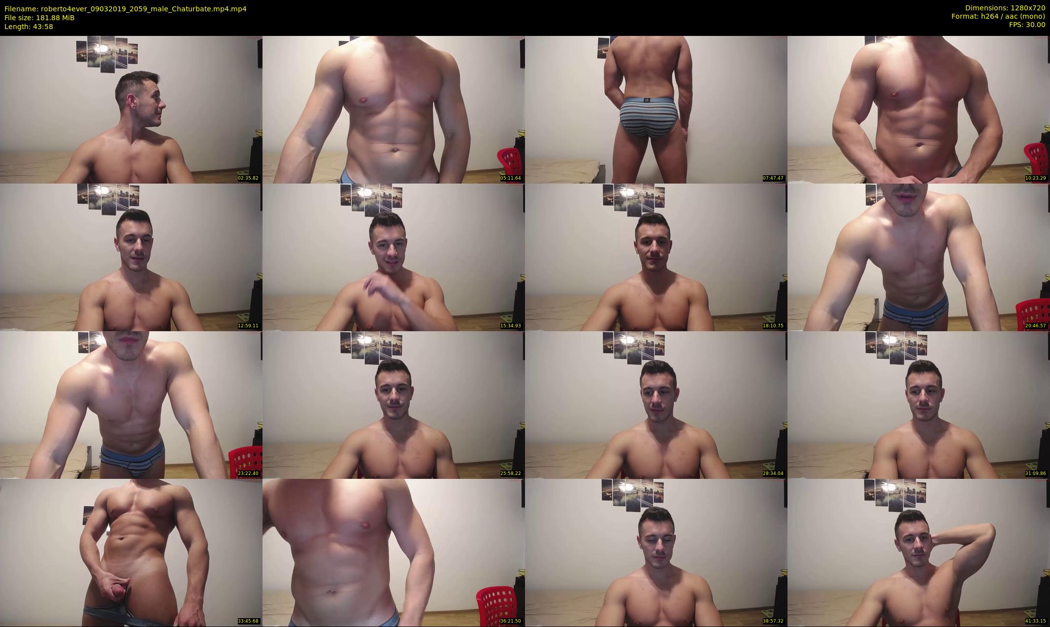 roberto4ever — 44 minute Chaturbate male cam show recording, 720p, Mar 9, 2019