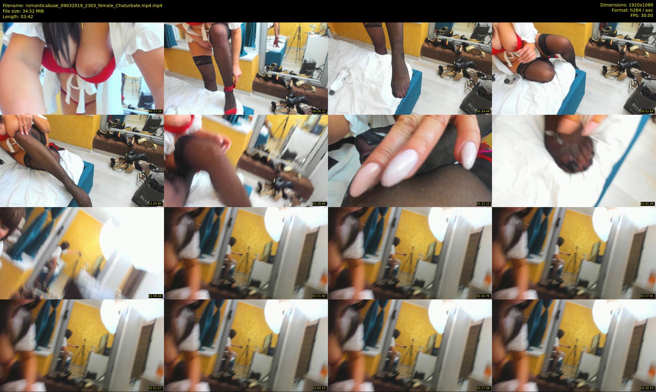 romanticabuse — 4 minute Chaturbate female cam show recording, 1080p, Mar 9, 2019
