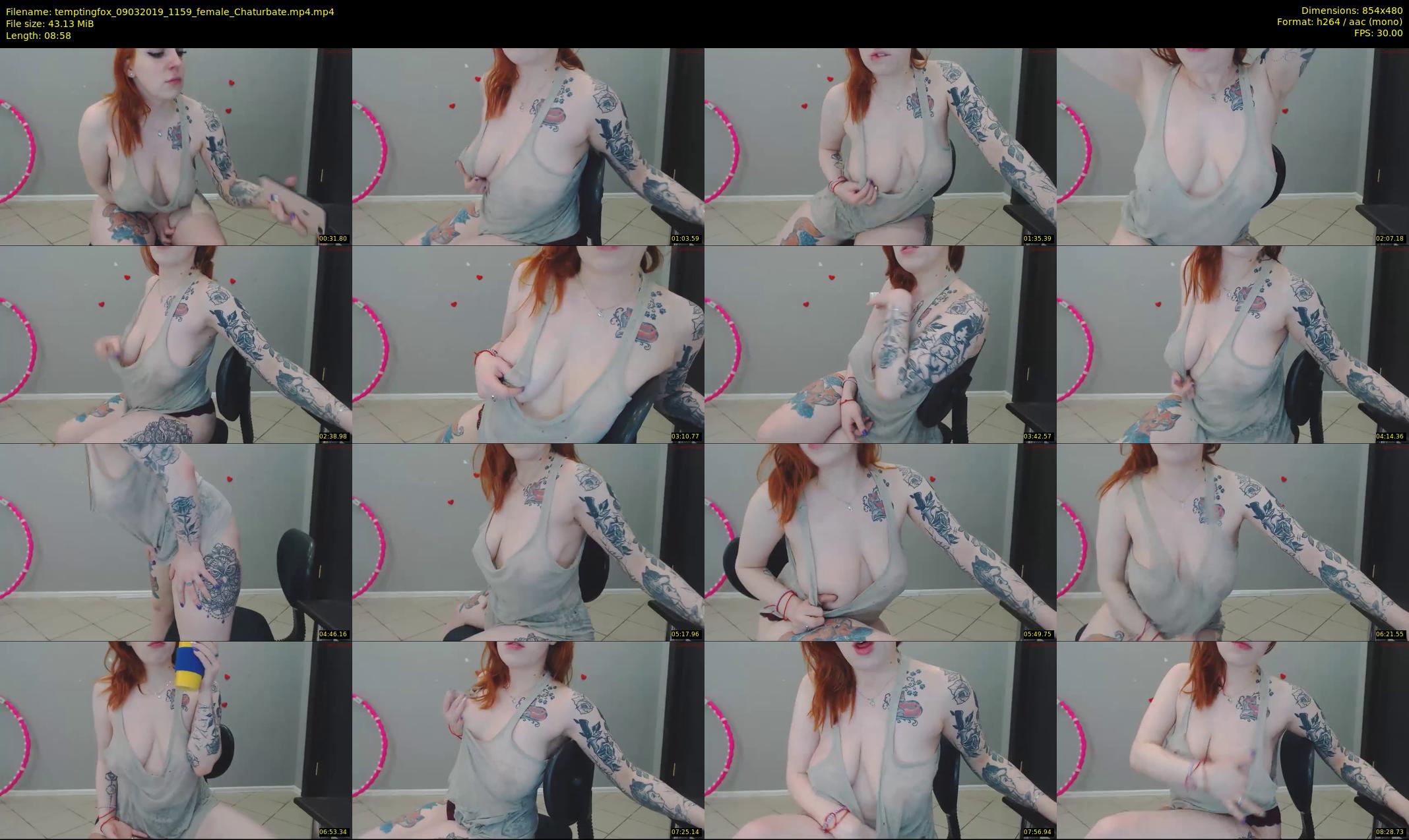 temptingfox — 9 minute Chaturbate female cam show recording, 480p, Mar 9, 2019