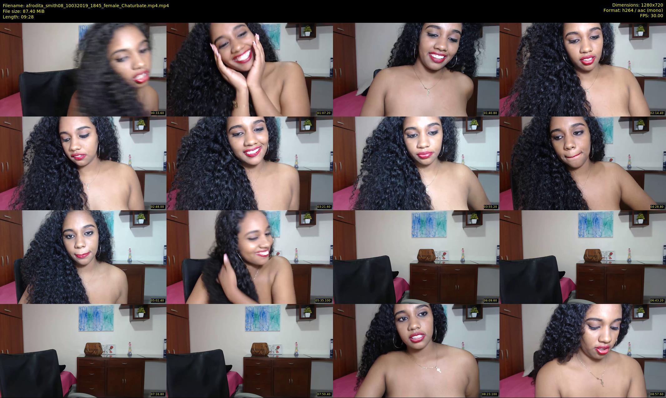 afrodita_smith08 — 10 minute Chaturbate female cam show recording, 720p, Mar 10, 2019
