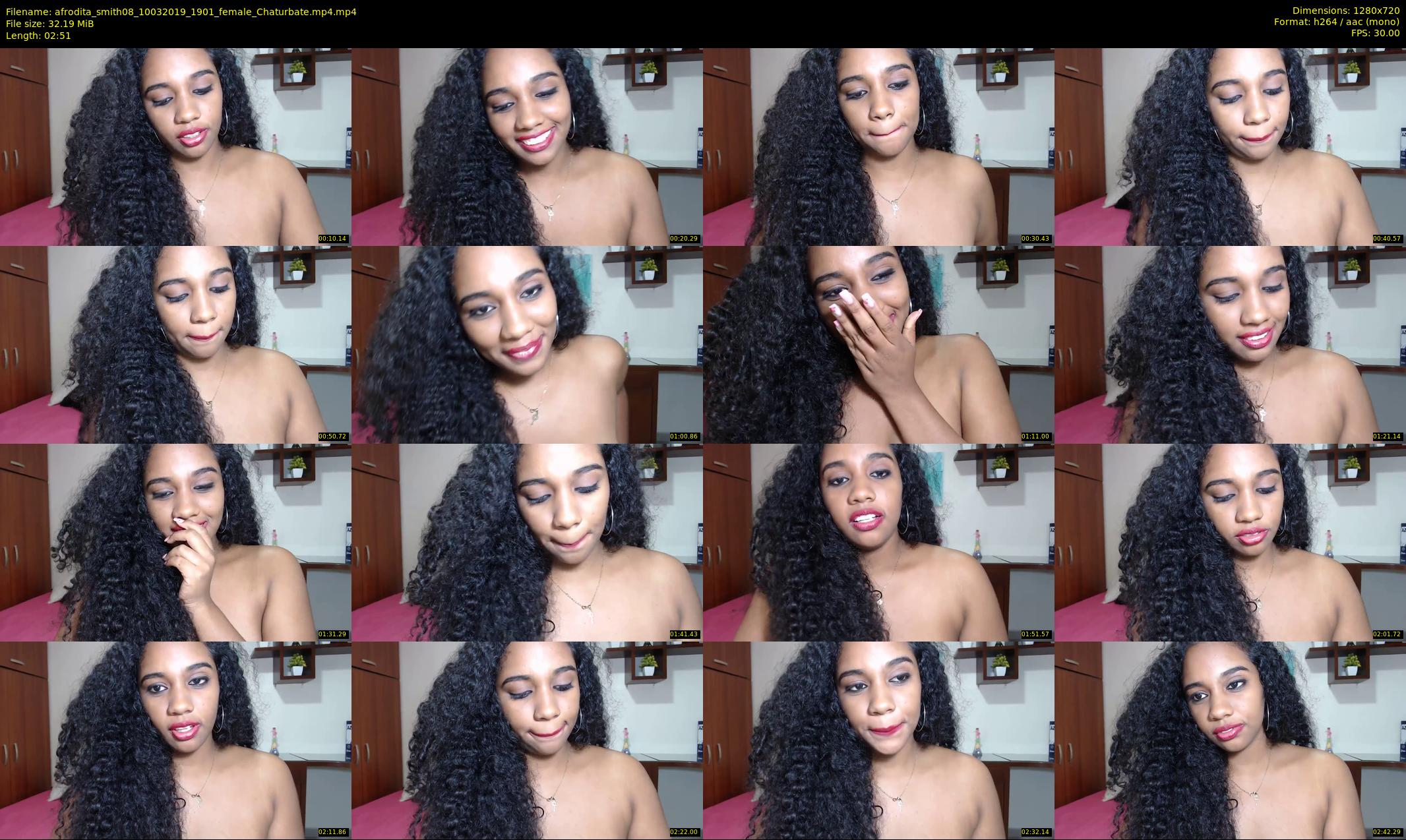afrodita_smith08 — 3 minute Chaturbate female cam show recording, 720p, Mar 10, 2019