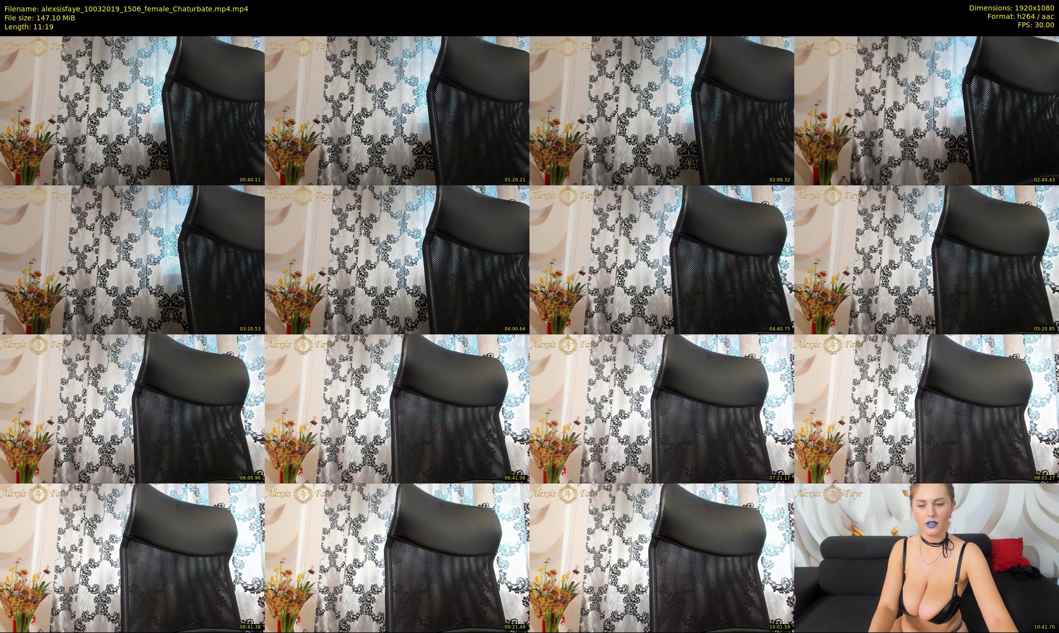alexsisfaye — 12 minute Chaturbate female cam show recording, 1080p, Mar 10, 2019