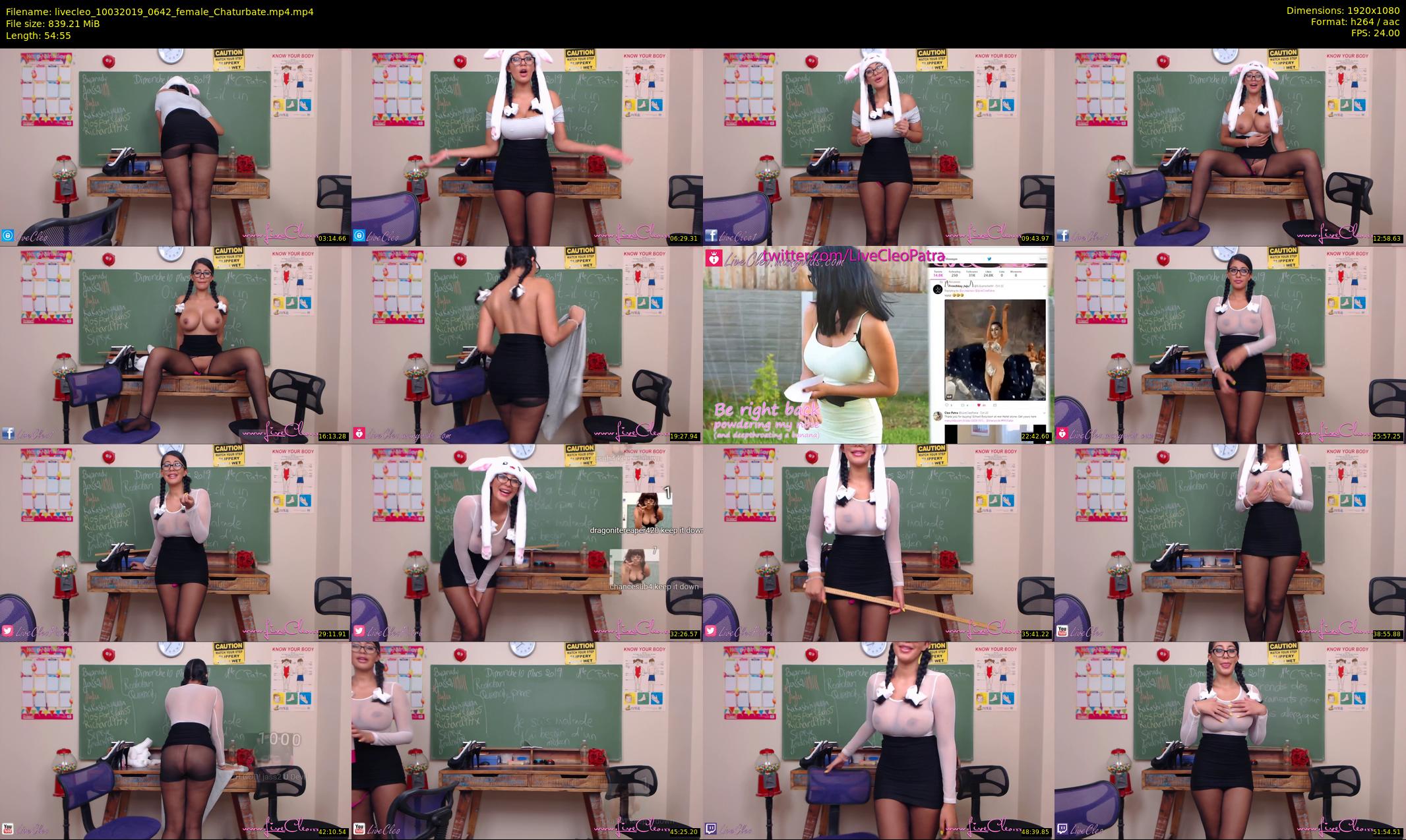 livecleo — 55 minute Chaturbate female cam show recording, 1080p, Mar 10, 2019