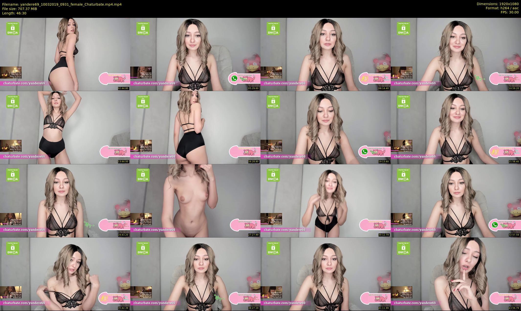 yandere69 — 47 minute Chaturbate female cam show recording, 1080p, Mar 10, 2019