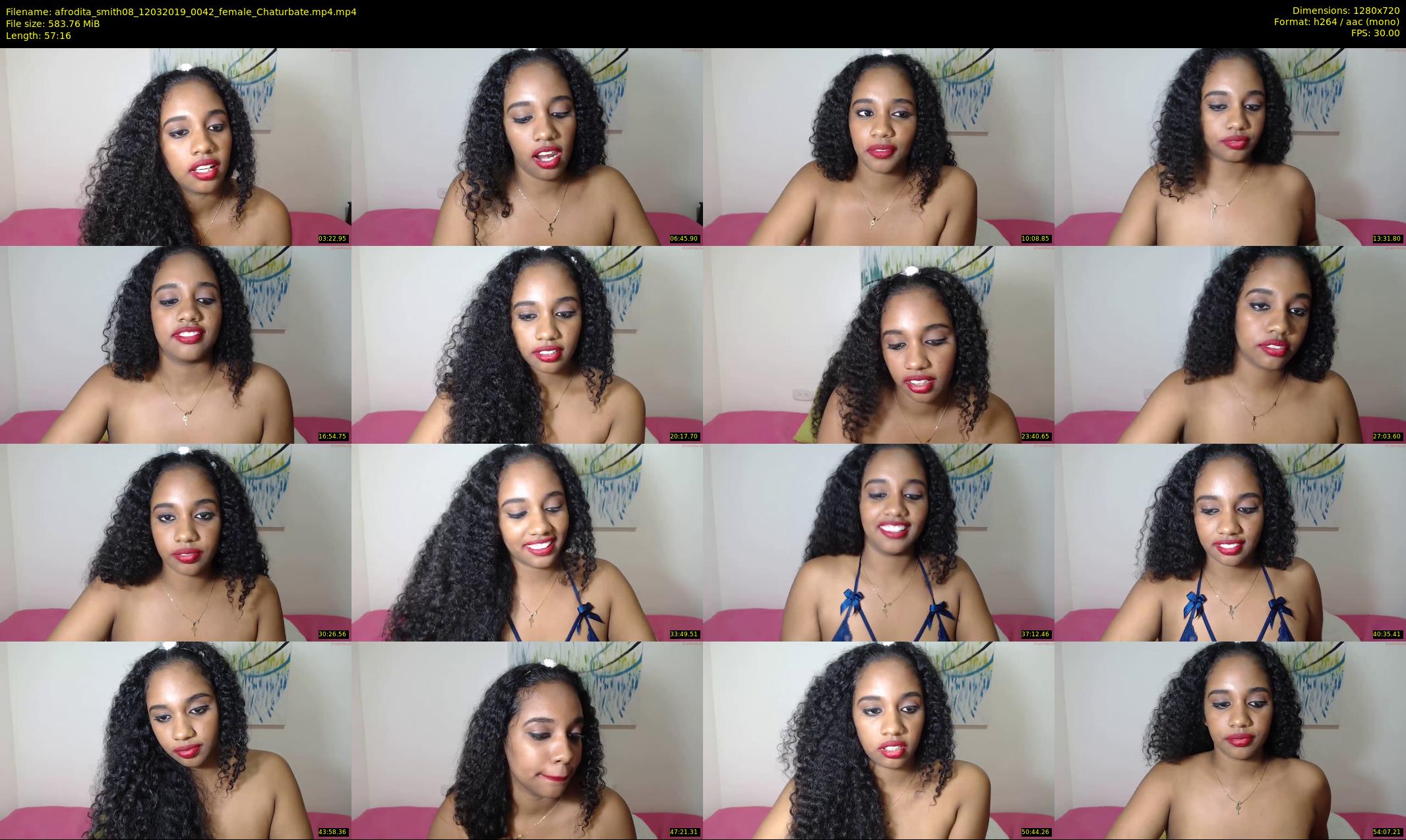 afrodita_smith08 — 58 minute Chaturbate female cam show recording, 720p, Mar 12, 2019