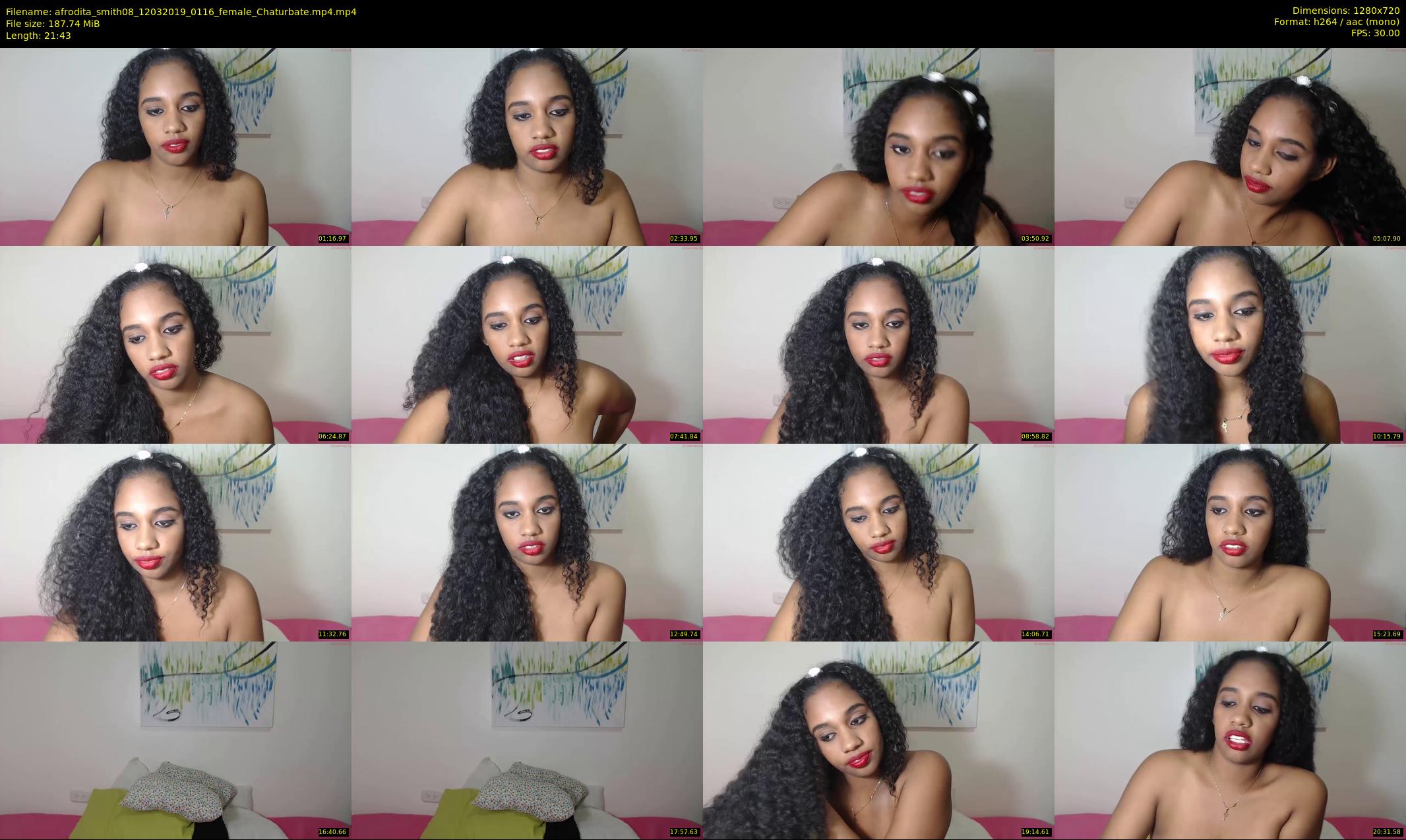 afrodita_smith08 — 22 minute Chaturbate female cam show recording, 720p, Mar 12, 2019