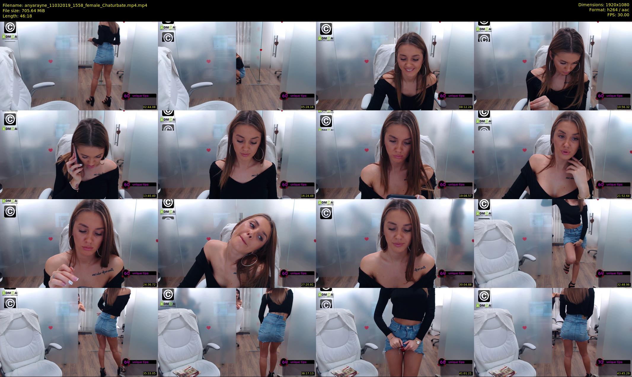 anyarayne — 47 minute Chaturbate female cam show recording, 1080p, Mar 11, 2019