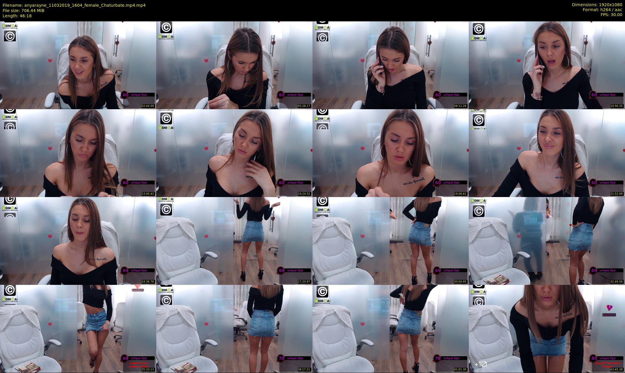 anyarayne — 47 minute Chaturbate female cam show recording, 1080p, Mar 11, 2019