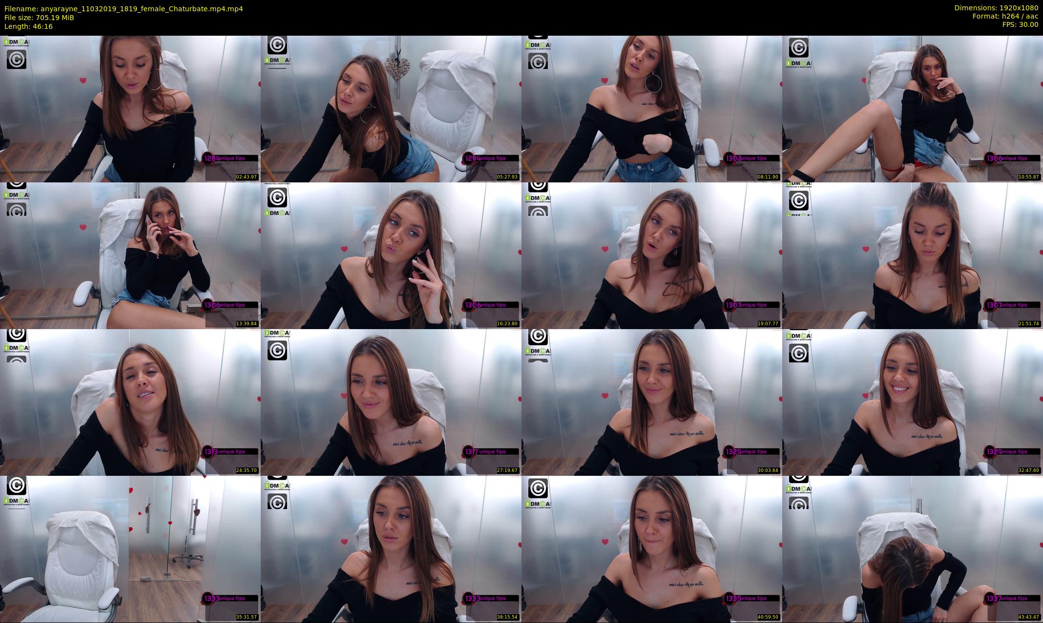 anyarayne — 47 minute Chaturbate female cam show recording, 1080p, Mar 11, 2019