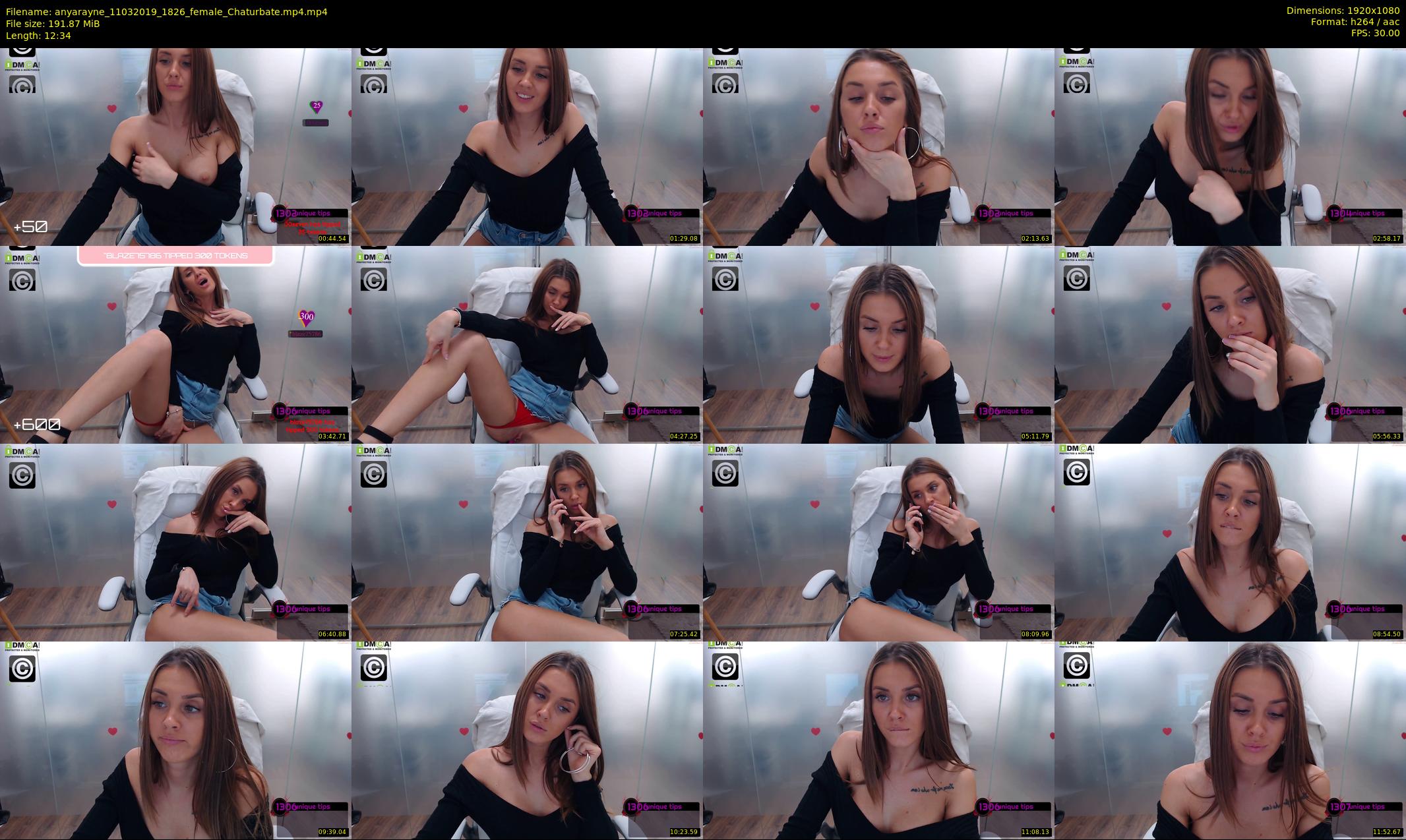 anyarayne — 13 minute Chaturbate female cam show recording, 1080p, Mar 11, 2019