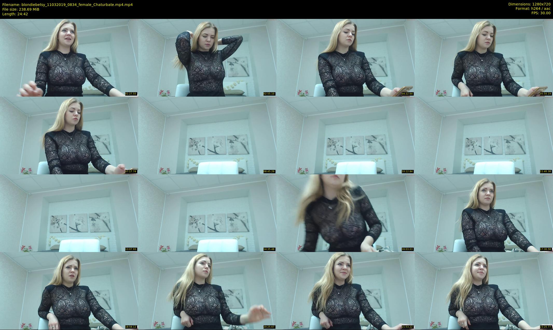 blondiebetsy — 25 minute Chaturbate female cam show recording, 720p, Mar 11, 2019