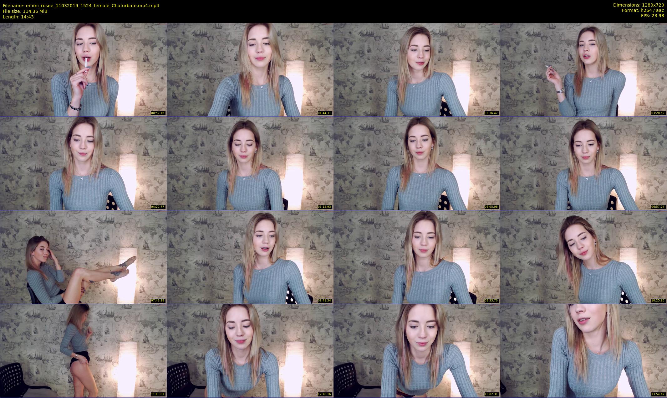 emmi_rosee — 15 minute Chaturbate female cam show recording, 720p, Mar 11, 2019