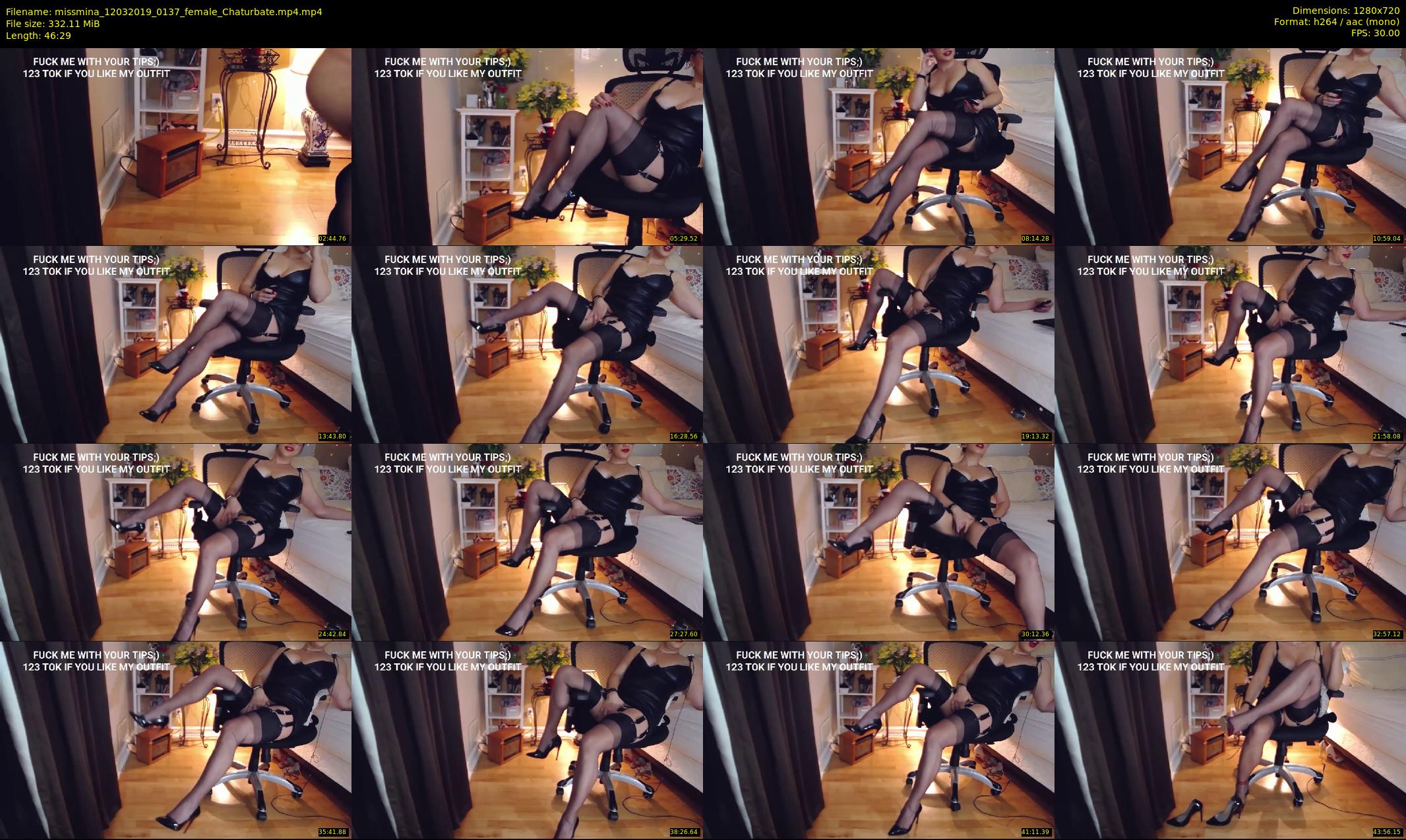 missmina — 47 minute Chaturbate female cam show recording, 720p, Mar 12, 2019