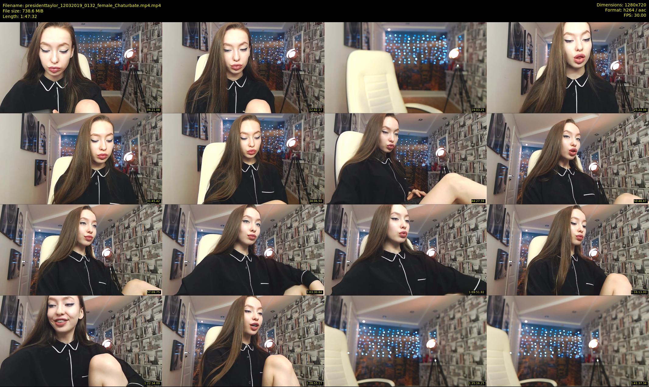 presidenttaylor — 108 minute Chaturbate female cam show recording, 720p, Mar 12, 2019
