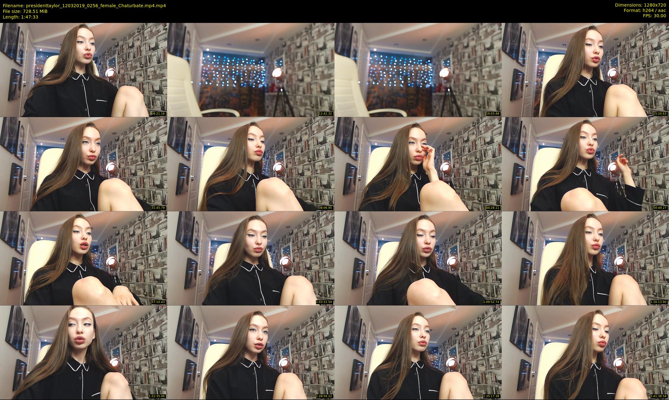 presidenttaylor — 108 minute Chaturbate female cam show recording, 720p, Mar 12, 2019