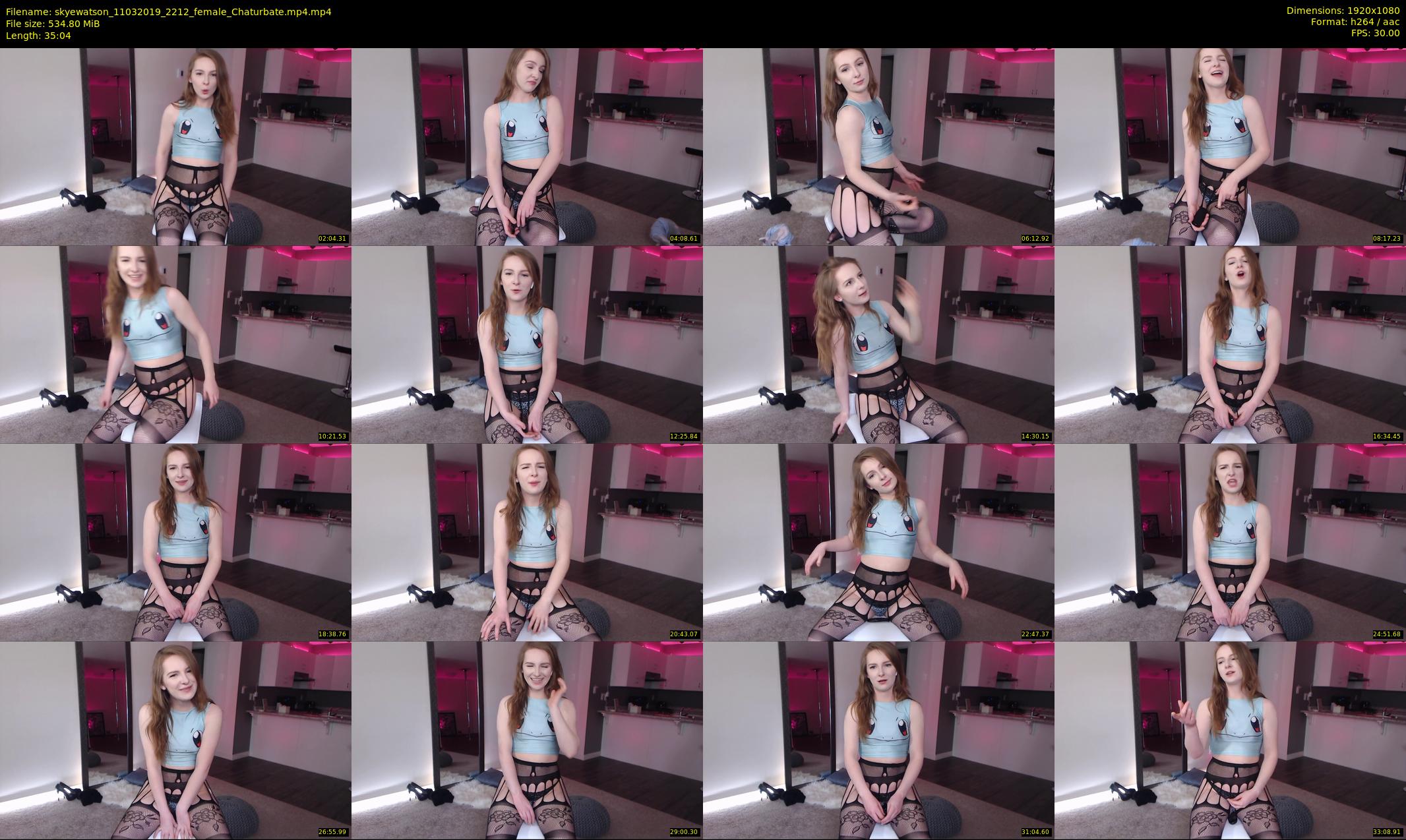 skyewatson — 36 minute Chaturbate female cam show recording, 1080p, Mar 11, 2019