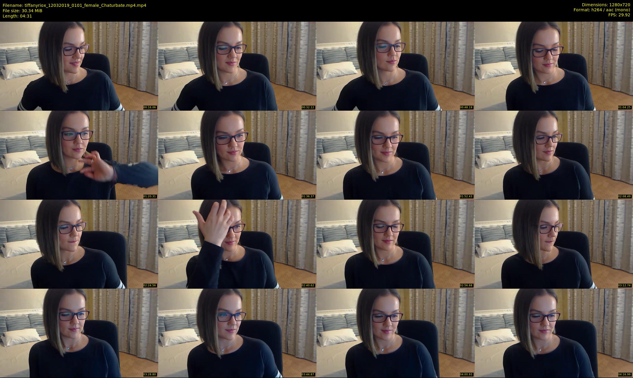 tiffanyriox — 5 minute Chaturbate female cam show recording, 720p, Mar 12, 2019