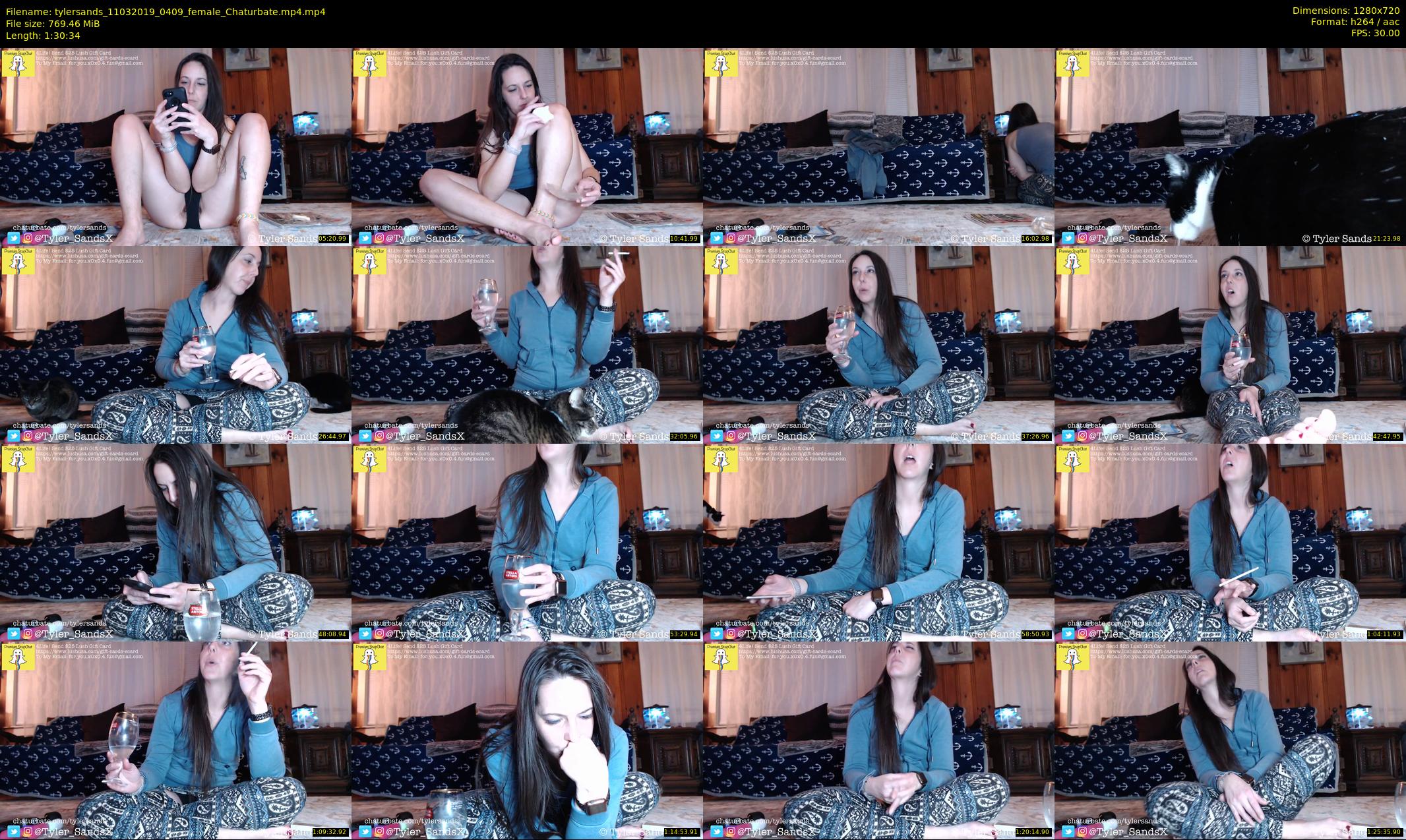 tylersands — 91 minute Chaturbate female cam show recording, 720p, Mar 11, 2019
