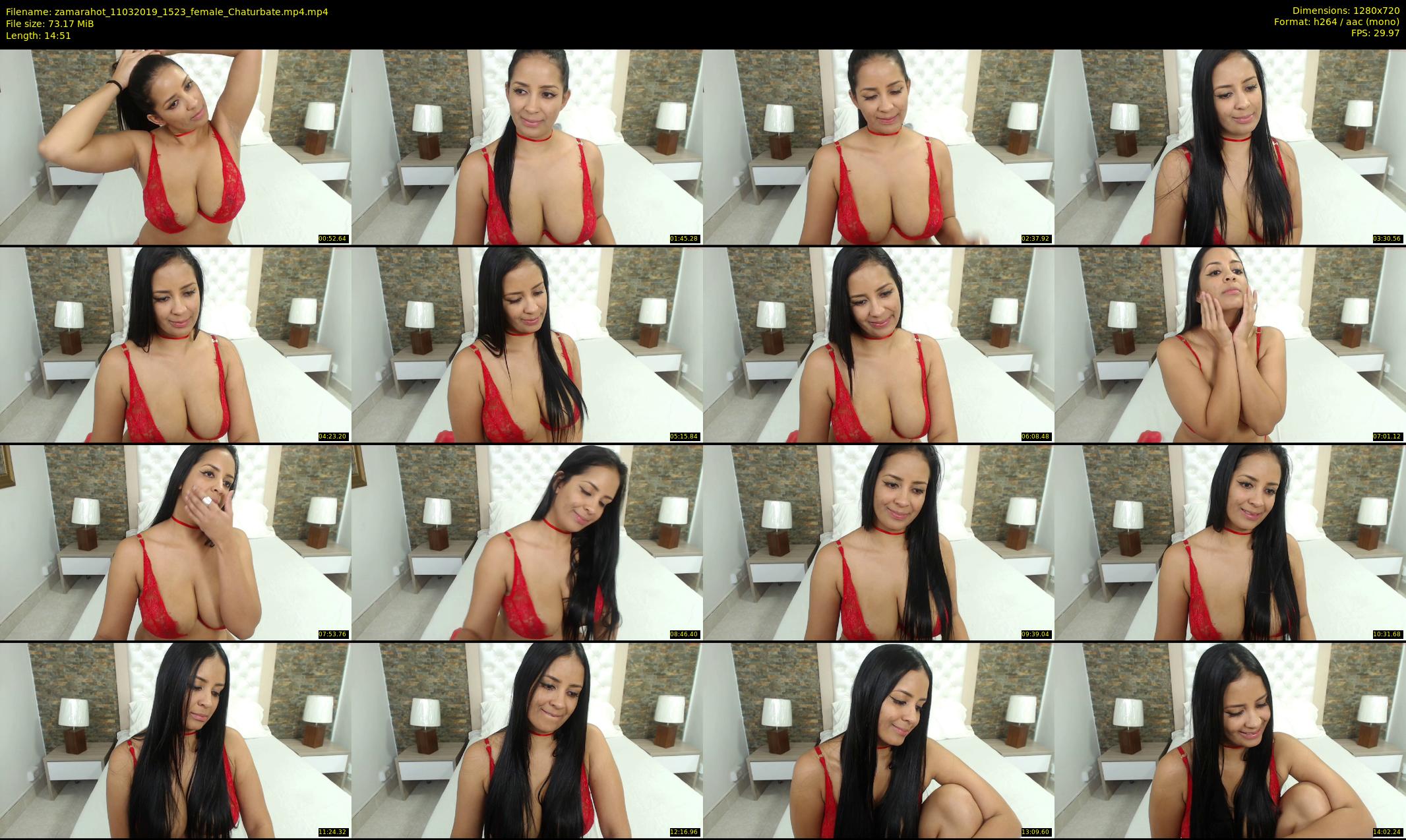 zamarahot — 15 minute Chaturbate female cam show recording, 720p, Mar 11, 2019