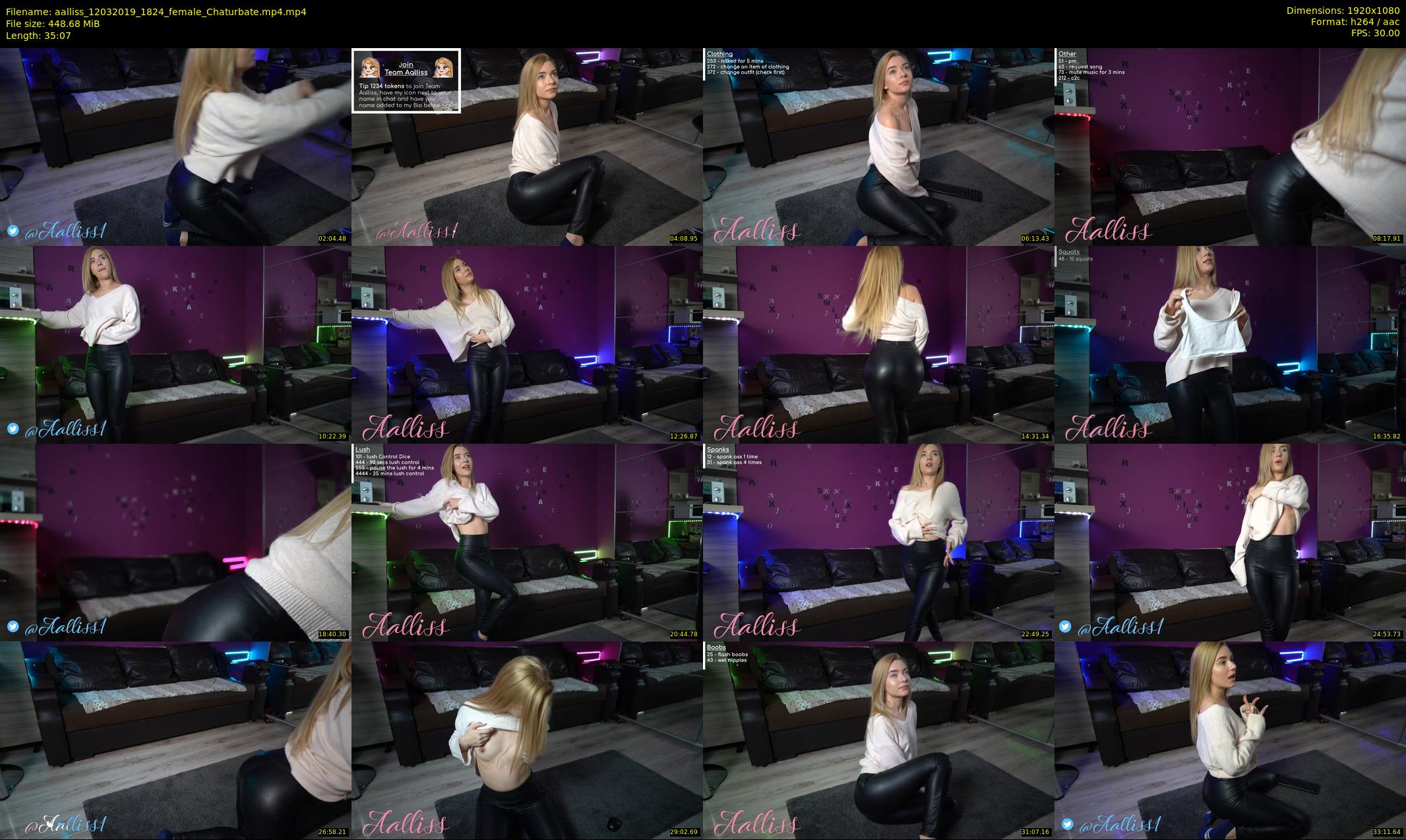 aalliss — 36 minute Chaturbate female cam show recording, 1080p, Mar 12, 2019