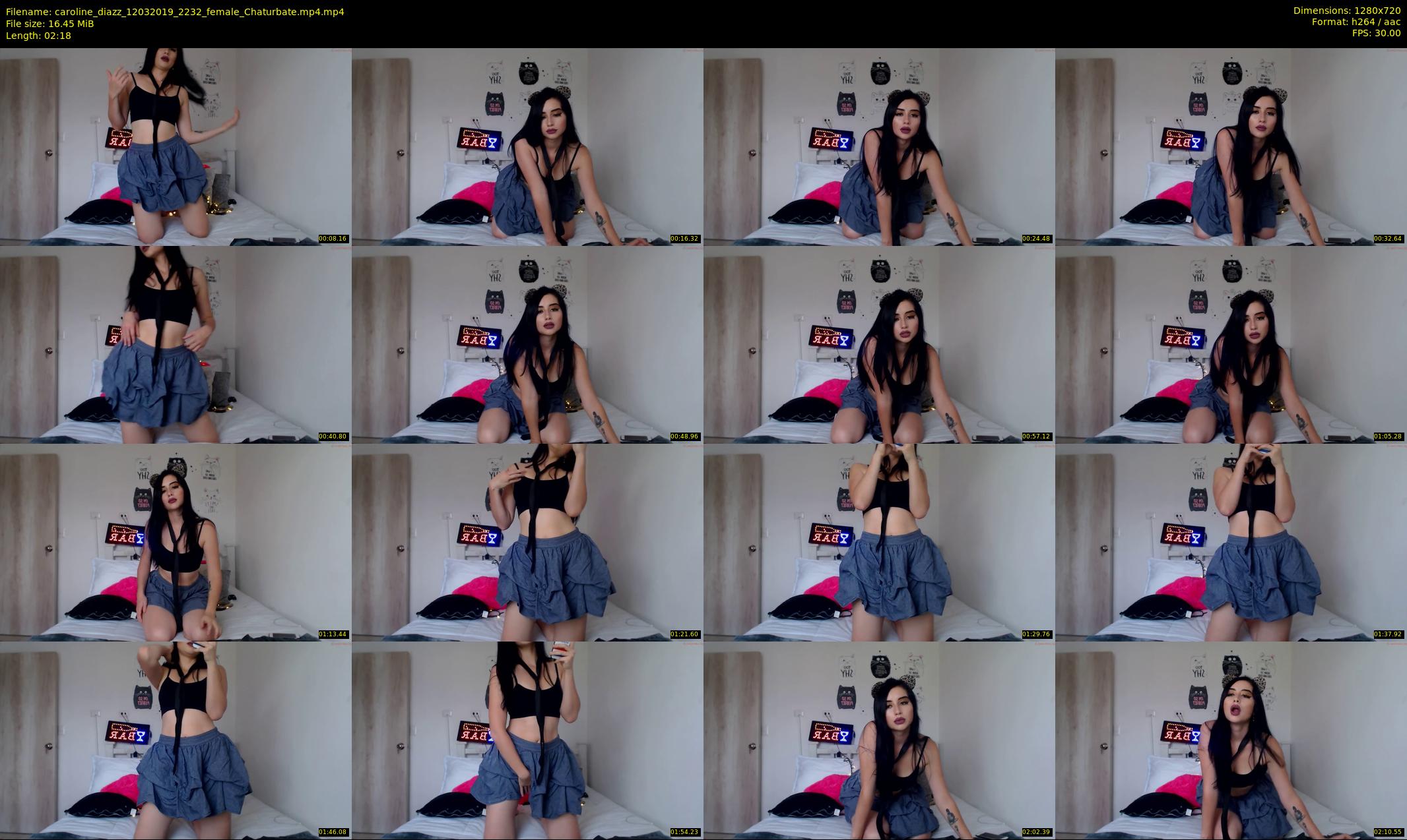 caroline_diazz — 3 minute Chaturbate female cam show recording, 720p, Mar 12, 2019