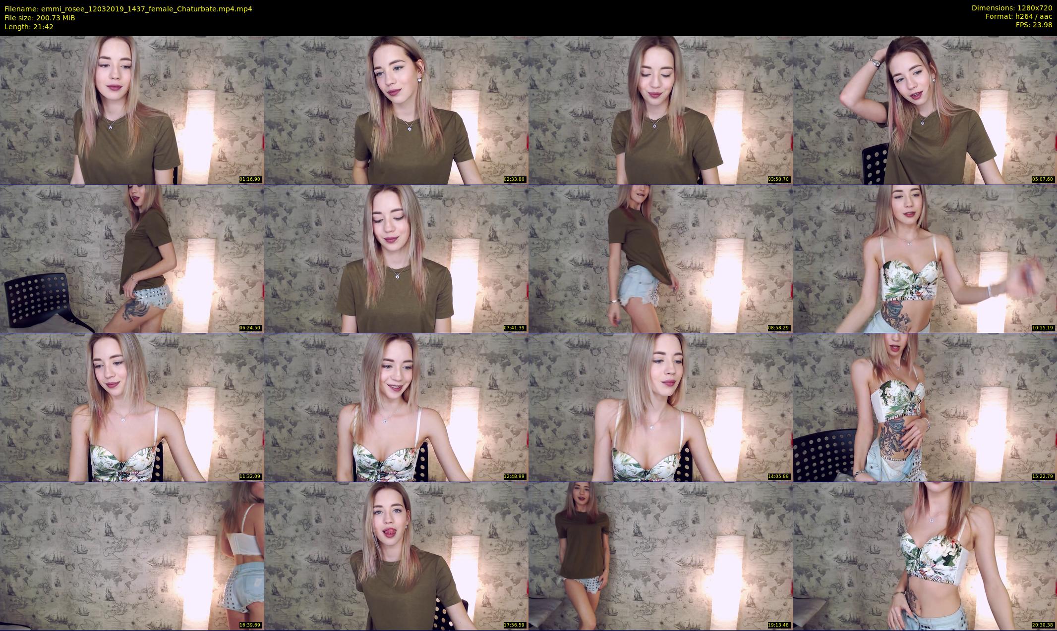 emmi_rosee — 22 minute Chaturbate female cam show recording, 720p, Mar 12, 2019