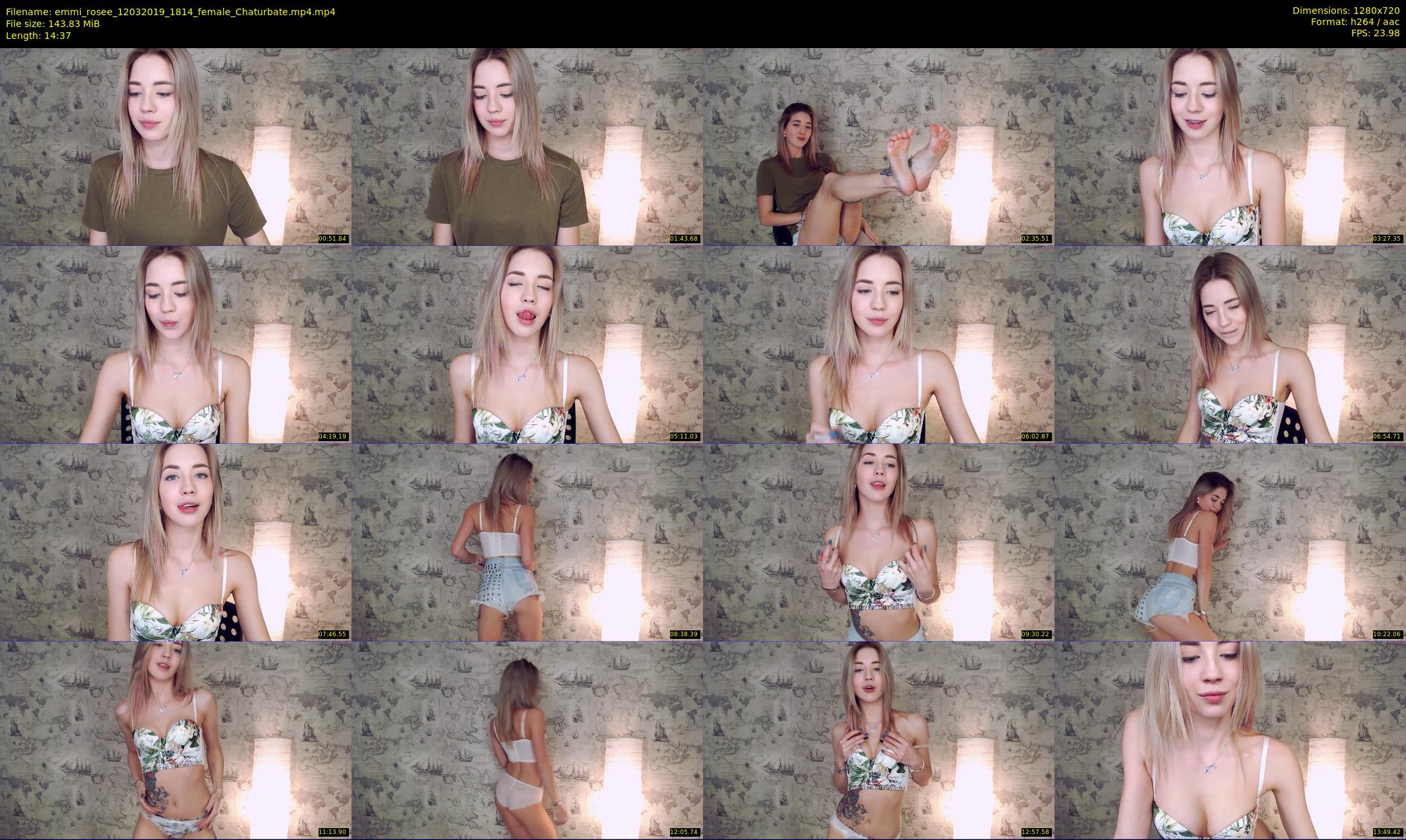 emmi_rosee — 15 minute Chaturbate female cam show recording, 720p, Mar 12, 2019