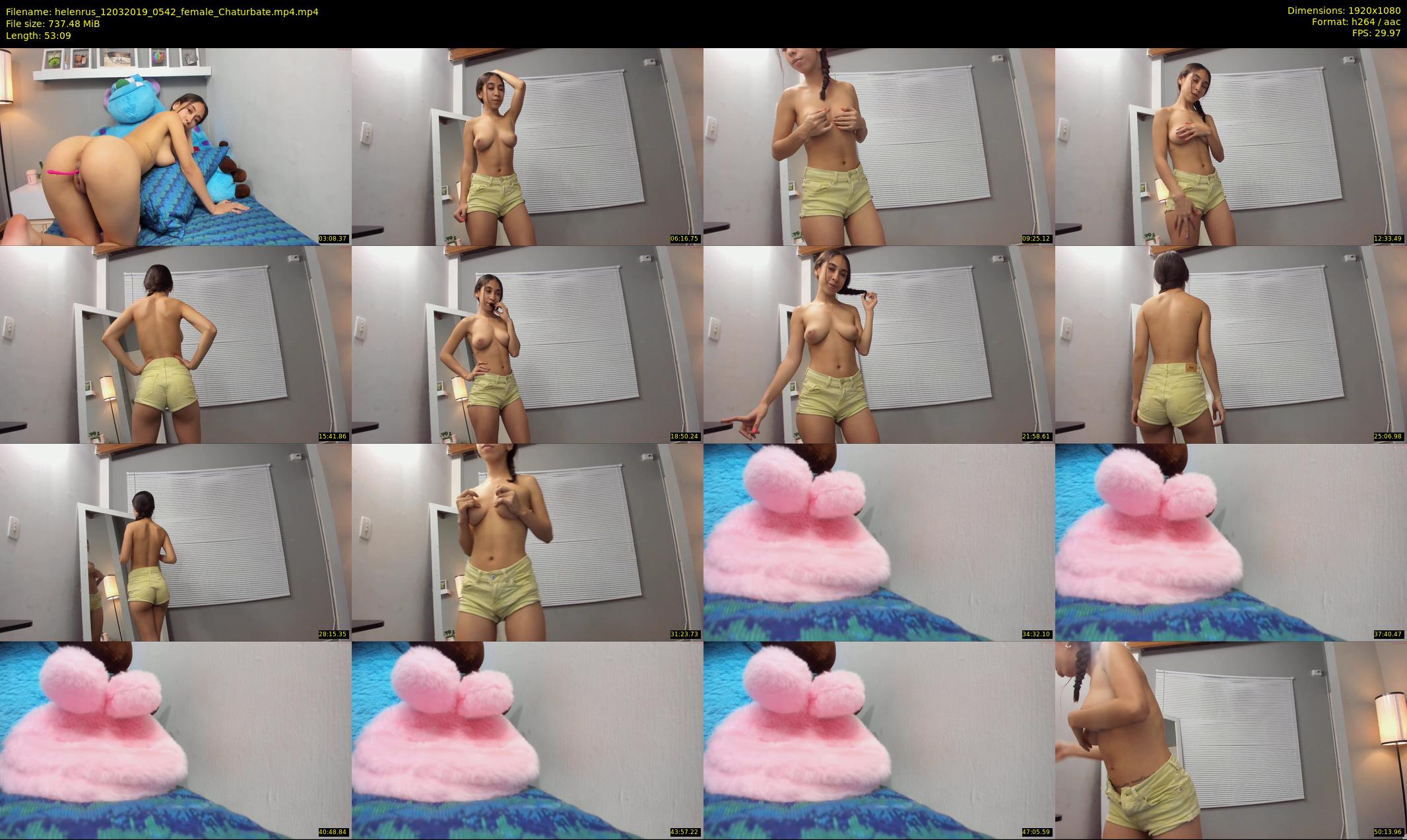 helenrus — 54 minute Chaturbate female cam show recording, 1080p, Mar 12, 2019