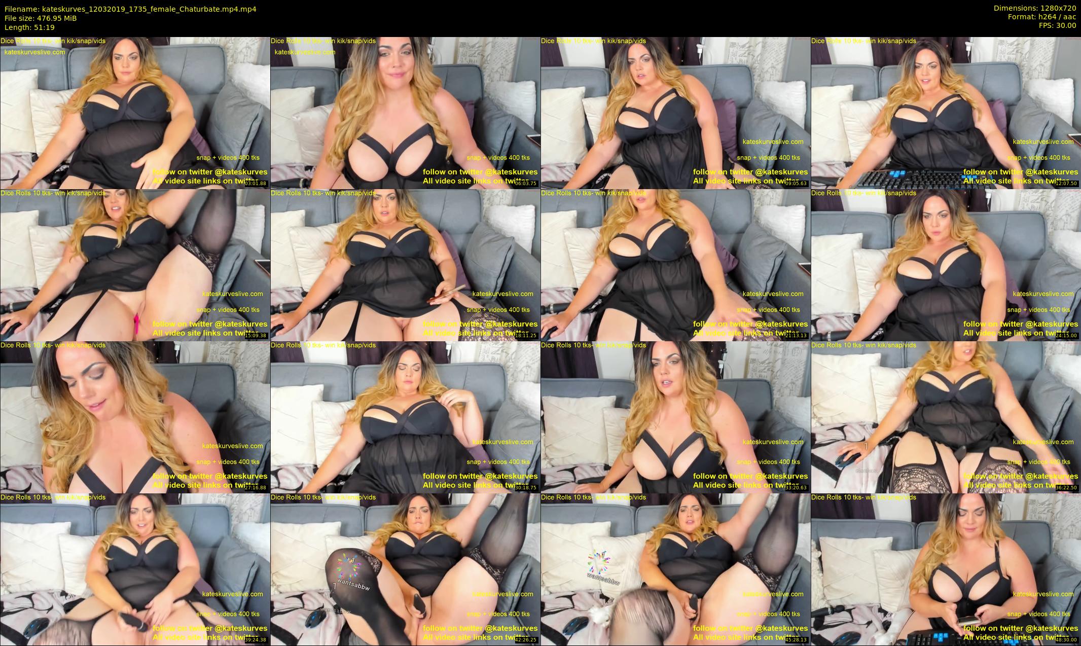 kateskurves — 52 minute Chaturbate female cam show recording, 720p, Mar 12, 2019