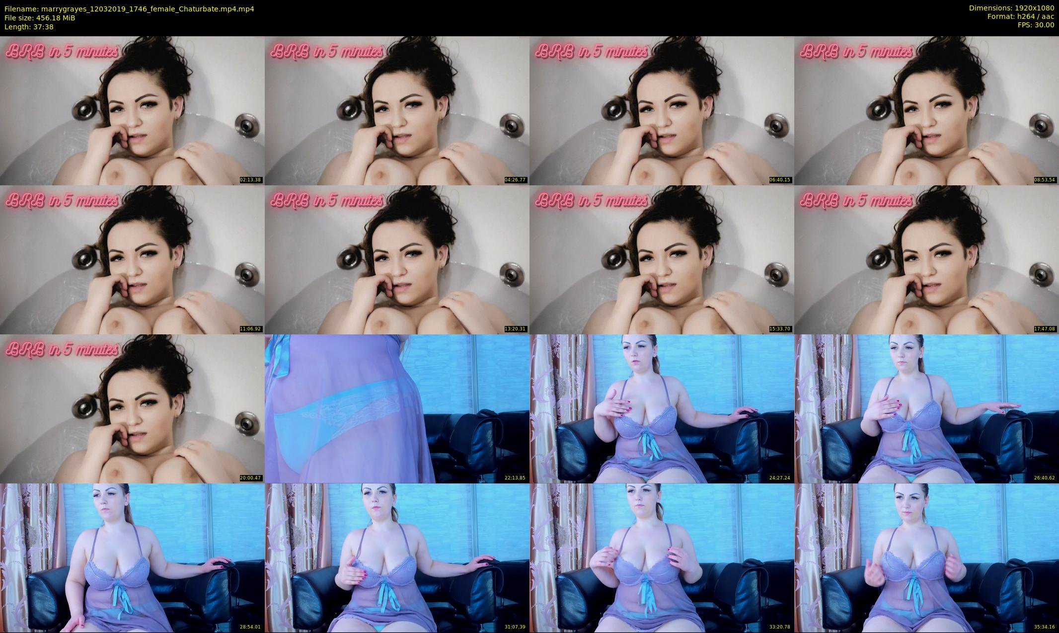 marrygrayes — 38 minute Chaturbate female cam show recording, 1080p, Mar 12, 2019