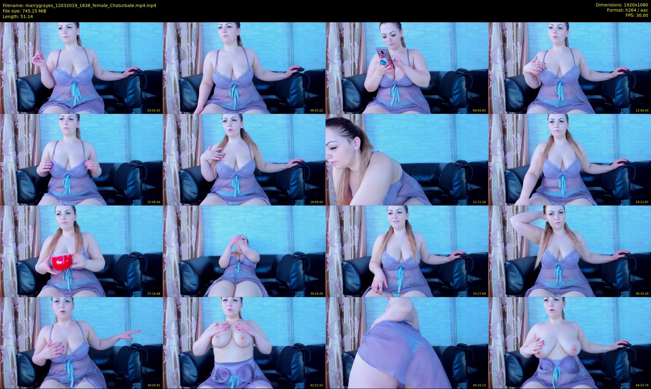 marrygrayes — 52 minute Chaturbate female cam show recording, 1080p, Mar 12, 2019