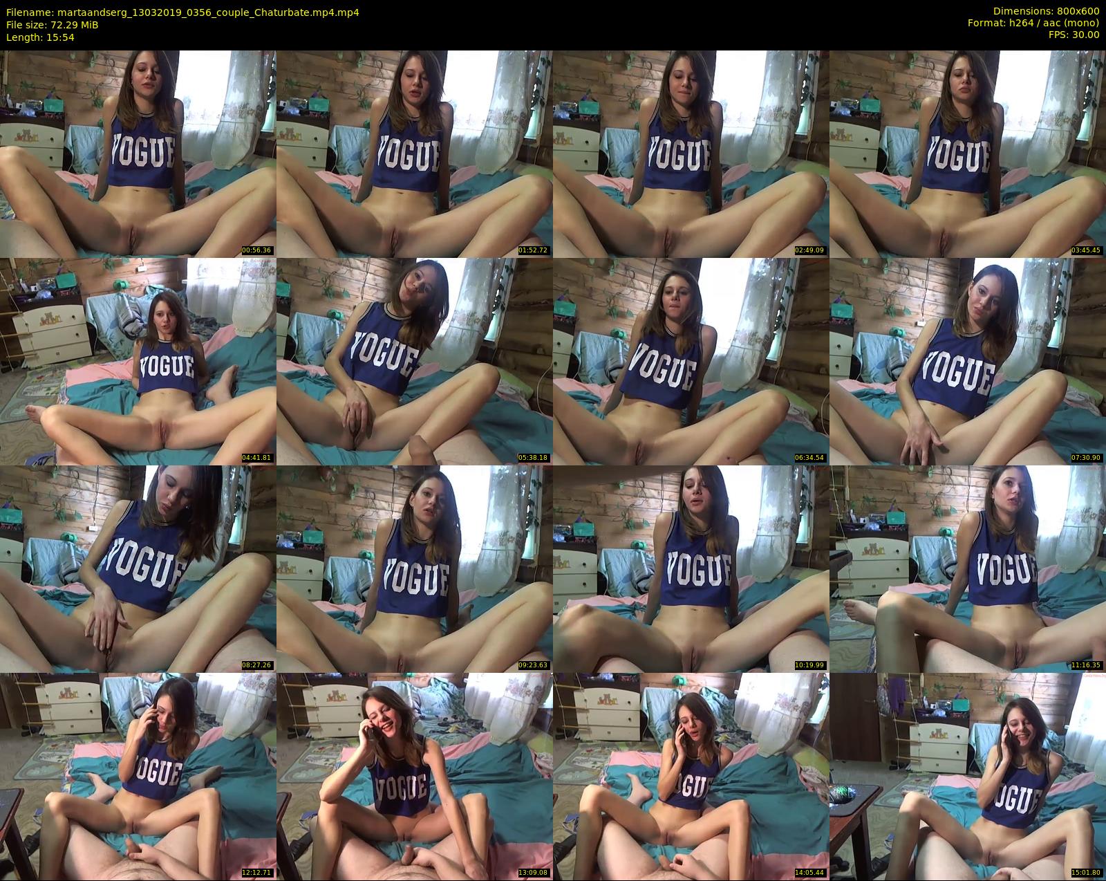 martaandserg — 16 minute Chaturbate female cam show recording, 480p, Mar 13, 2019