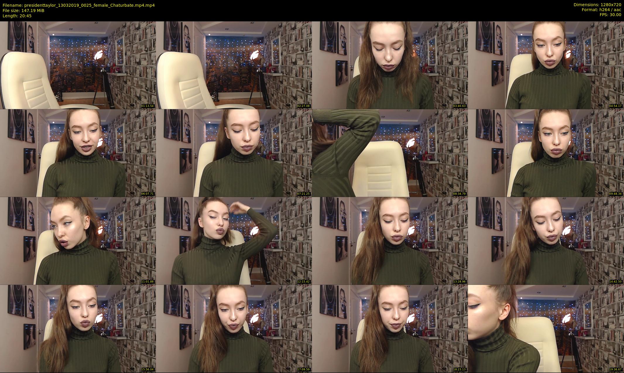 presidenttaylor — 21 minute Chaturbate female cam show recording, 720p, Mar 13, 2019