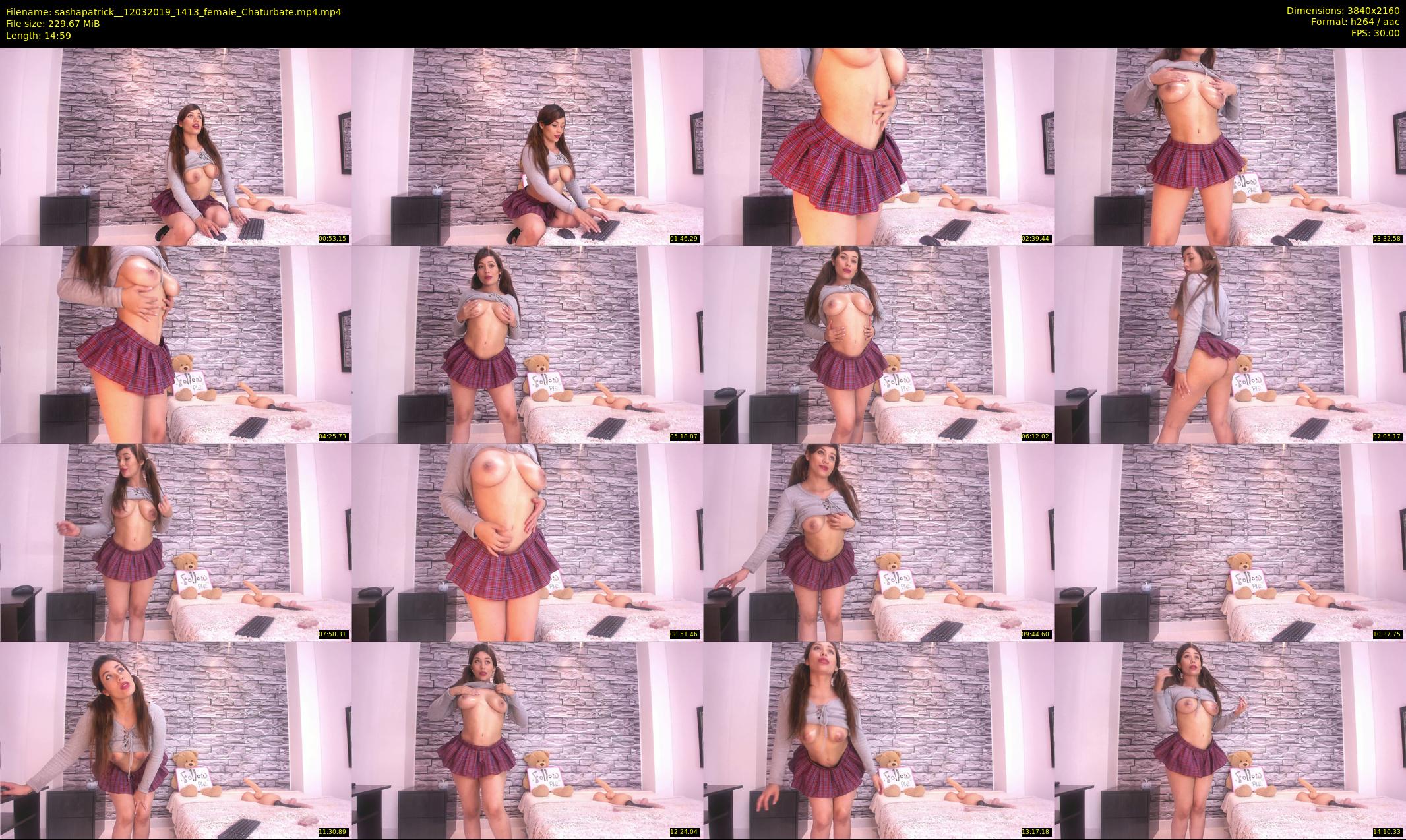 sashapatrick_ — 15 minute Chaturbate female cam show recording, 4K, Mar 12, 2019