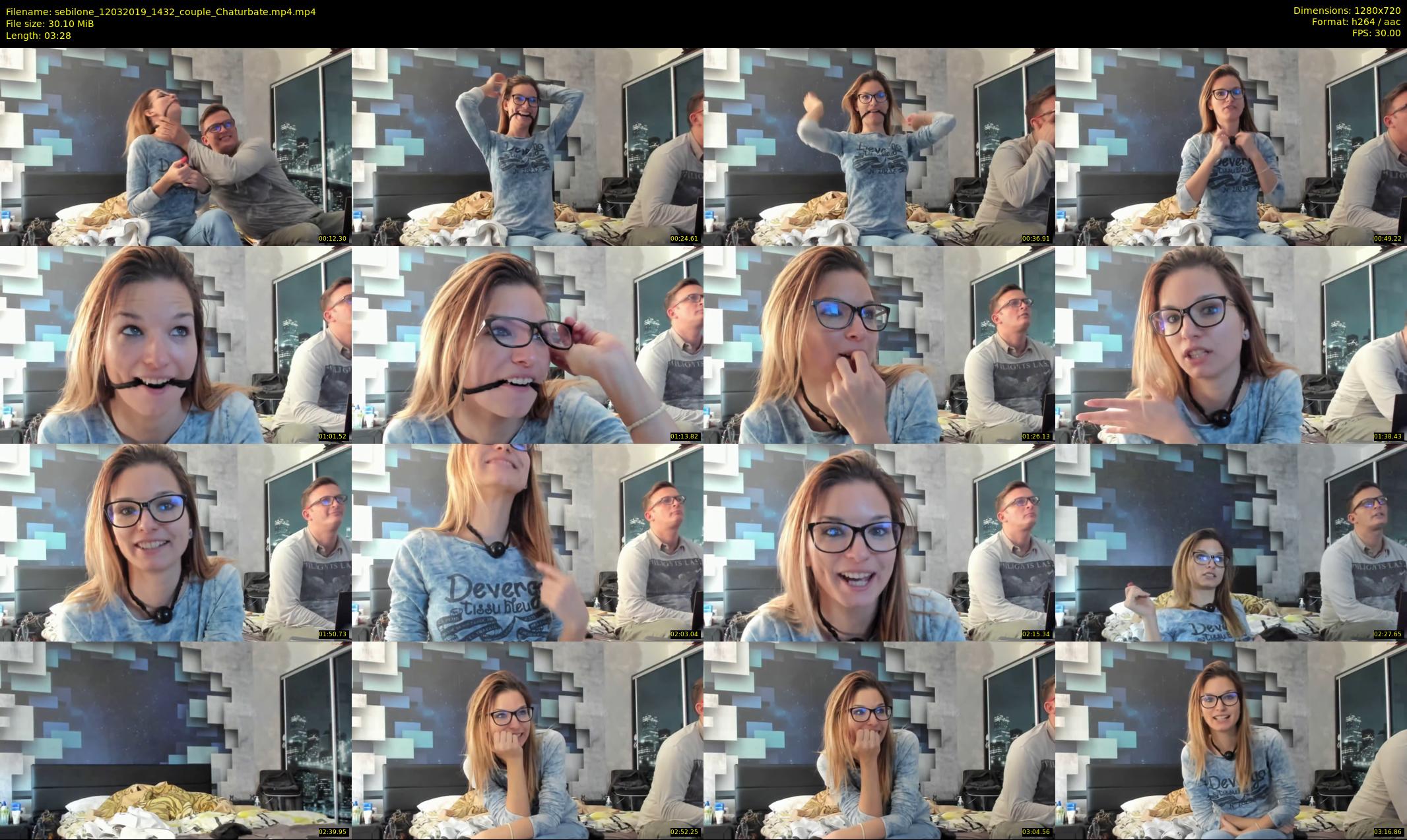 sebilone — 4 minute Chaturbate couple cam show recording, 720p, Mar 12, 2019