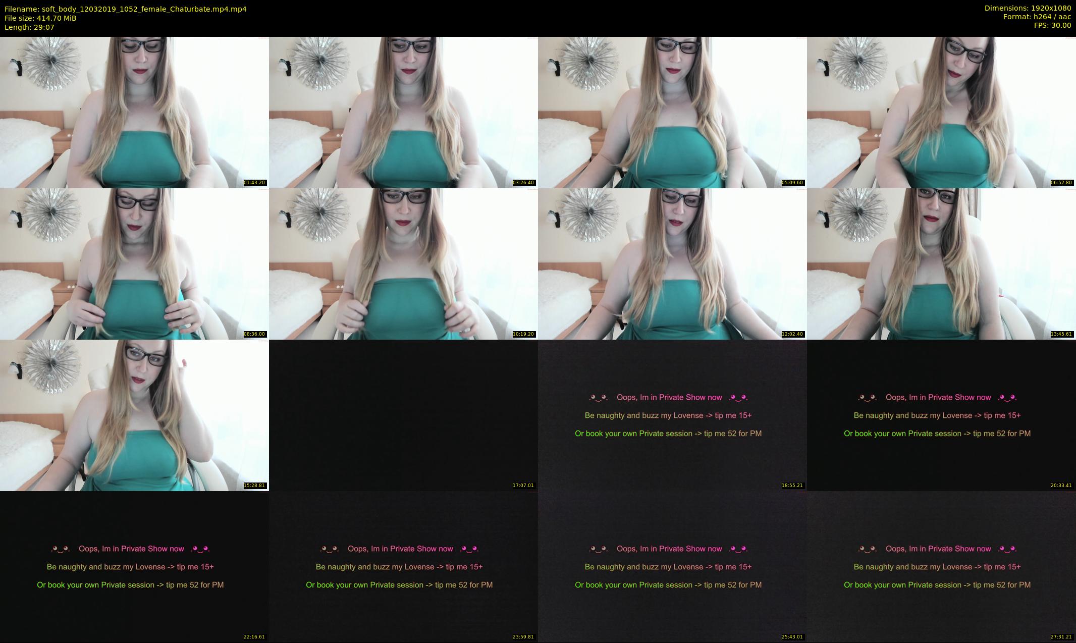 soft_body — 30 minute Chaturbate female cam show recording, 1080p, Mar 12, 2019