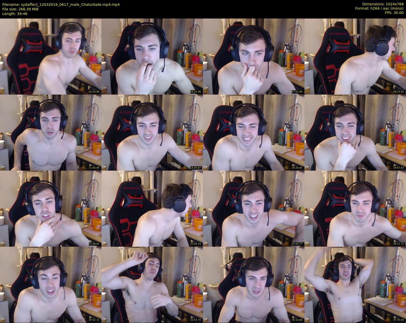 sydaffect — 40 minute Chaturbate male cam show recording, 720p, Mar 12, 2019