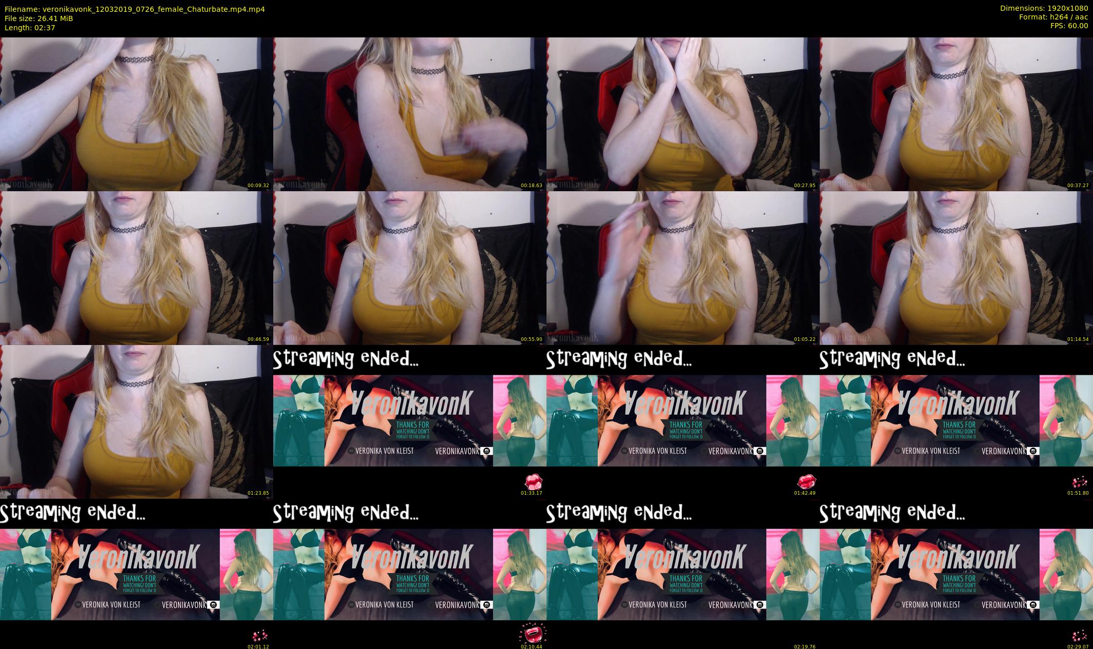 veronikavonk — 3 minute Chaturbate female cam show recording, 1080p, Mar 12, 2019