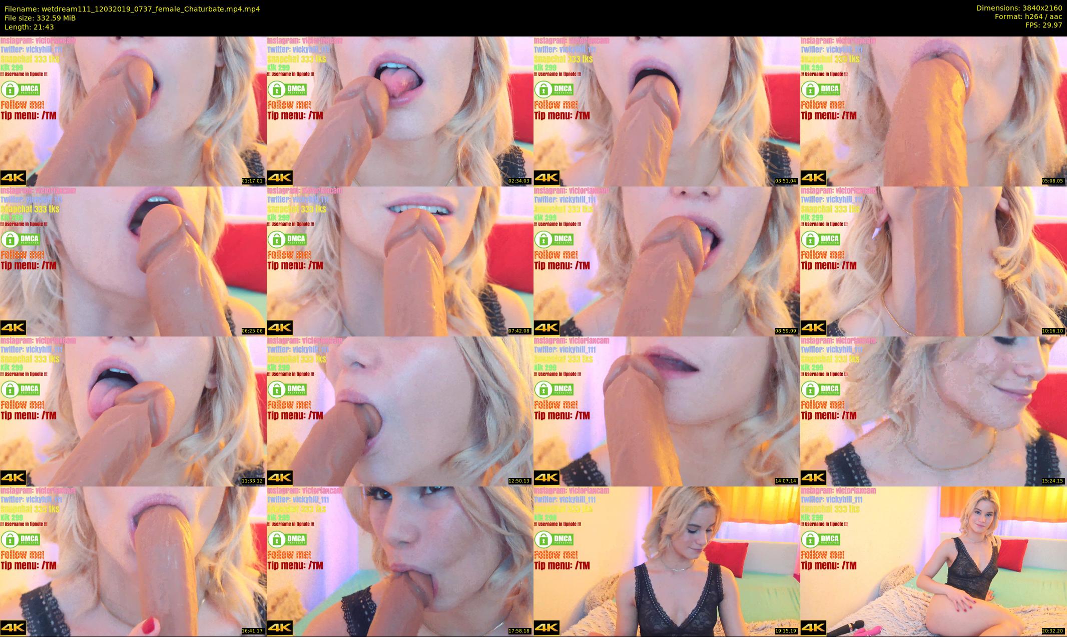 wetdream111 — 22 minute Chaturbate couple cam show recording, 4K, Mar 12, 2019