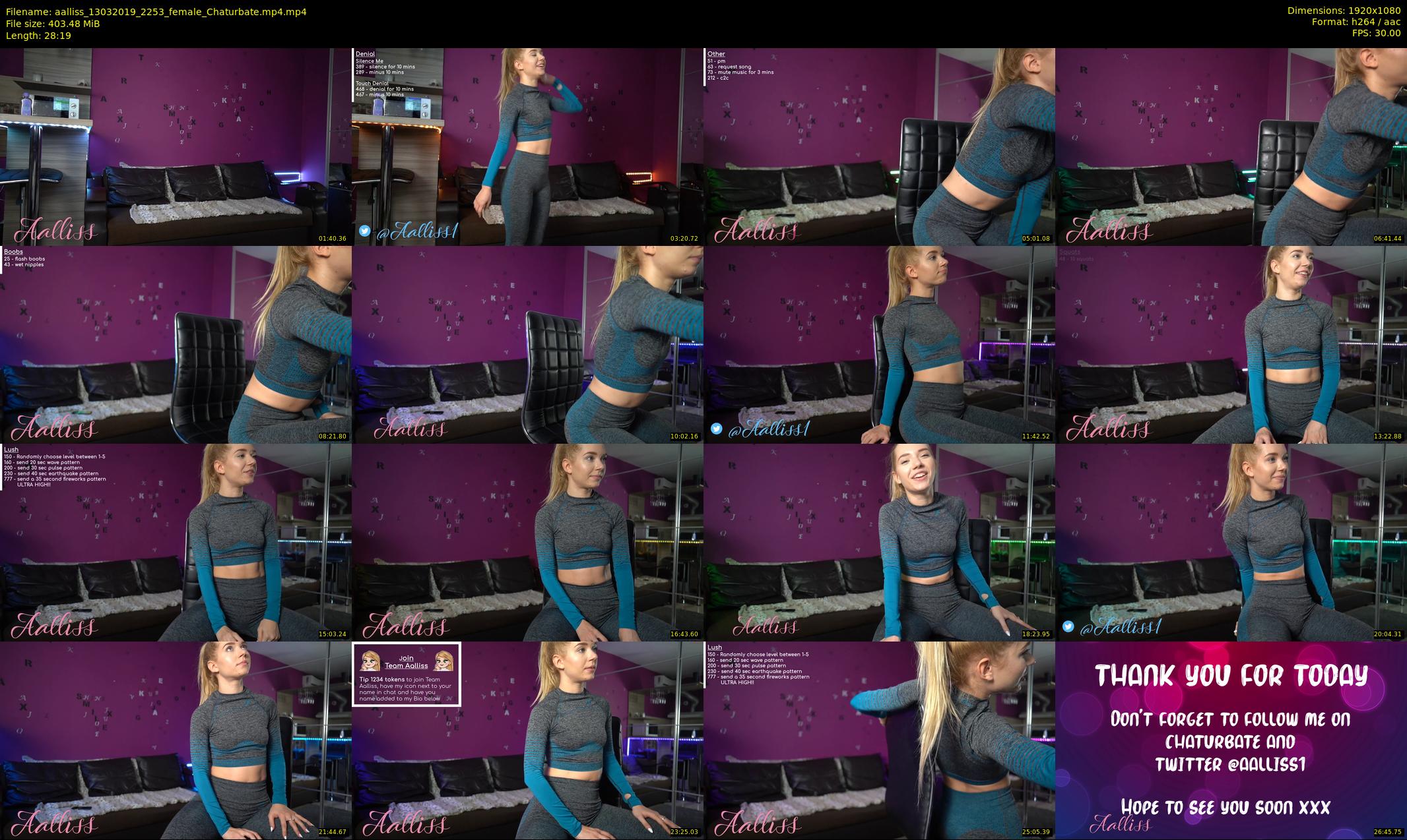 aalliss — 29 minute Chaturbate female cam show recording, 1080p, Mar 13, 2019