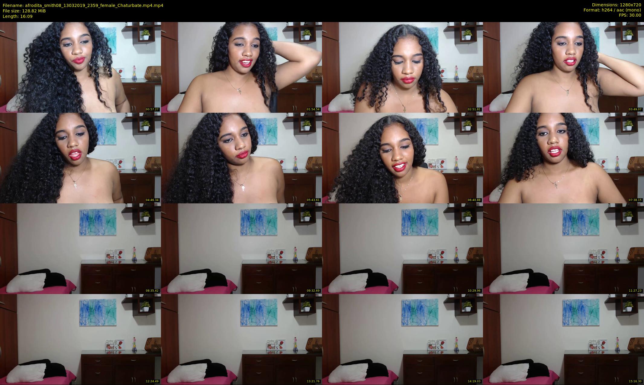 afrodita_smith08 — 17 minute Chaturbate female cam show recording, 720p, Mar 13, 2019