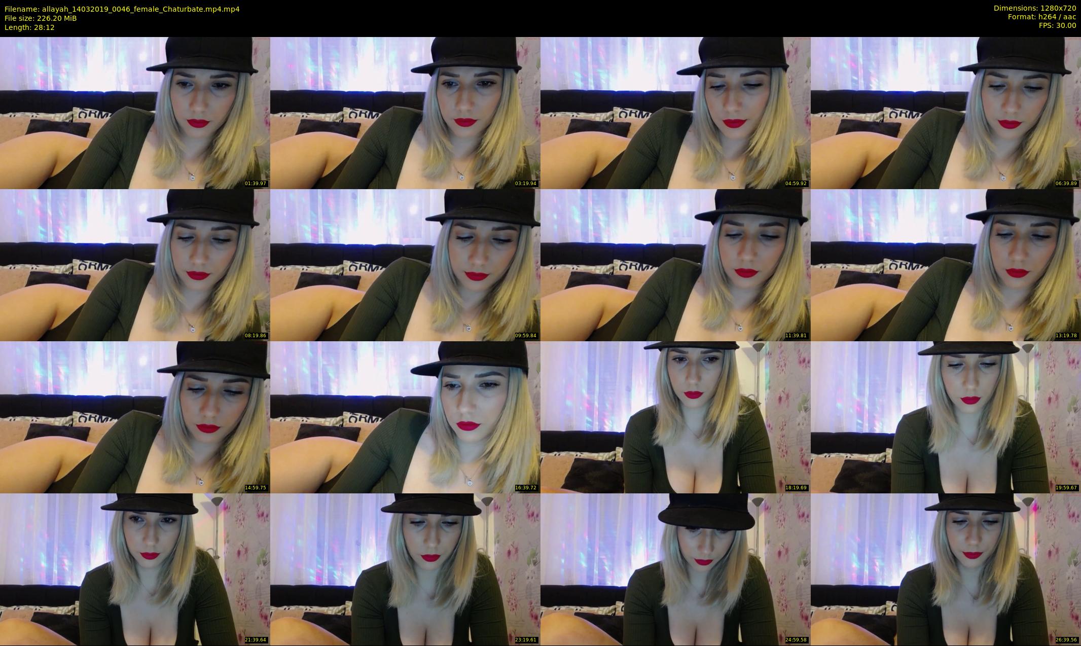 allayah — 29 minute Chaturbate female cam show recording, 720p, Mar 14, 2019