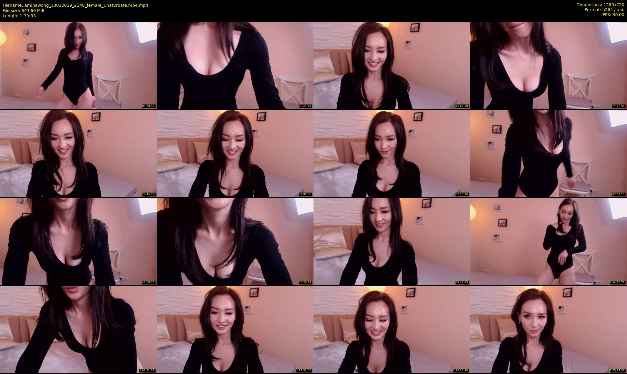 aminawong — 91 minute Chaturbate female cam show recording, 720p, Mar 13, 2019