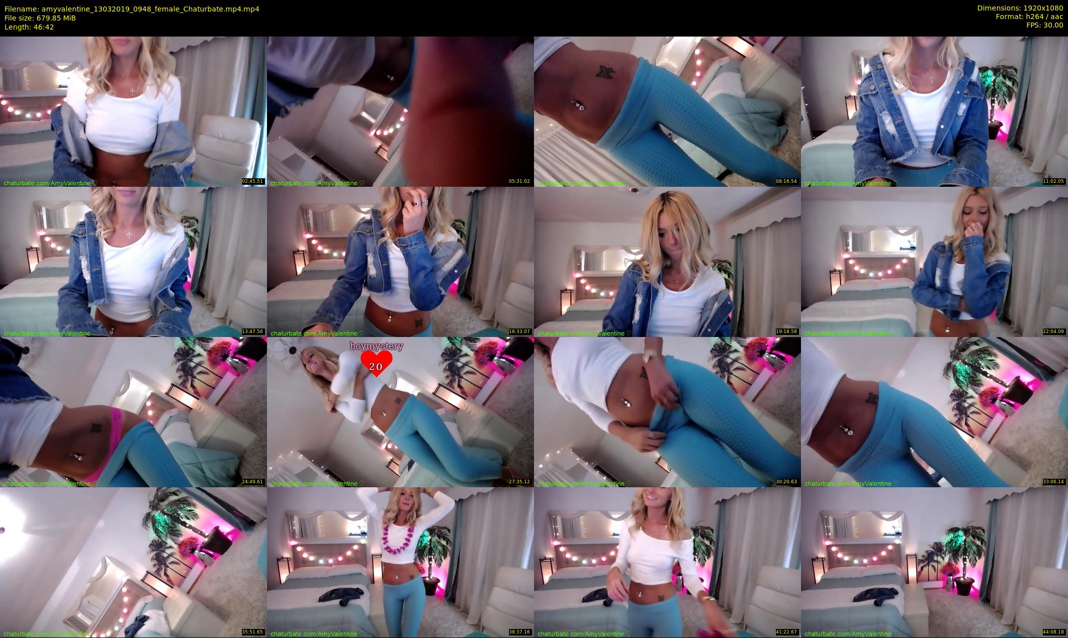 amyvalentine — 47 minute Chaturbate female cam show recording, 1080p, Mar 13, 2019