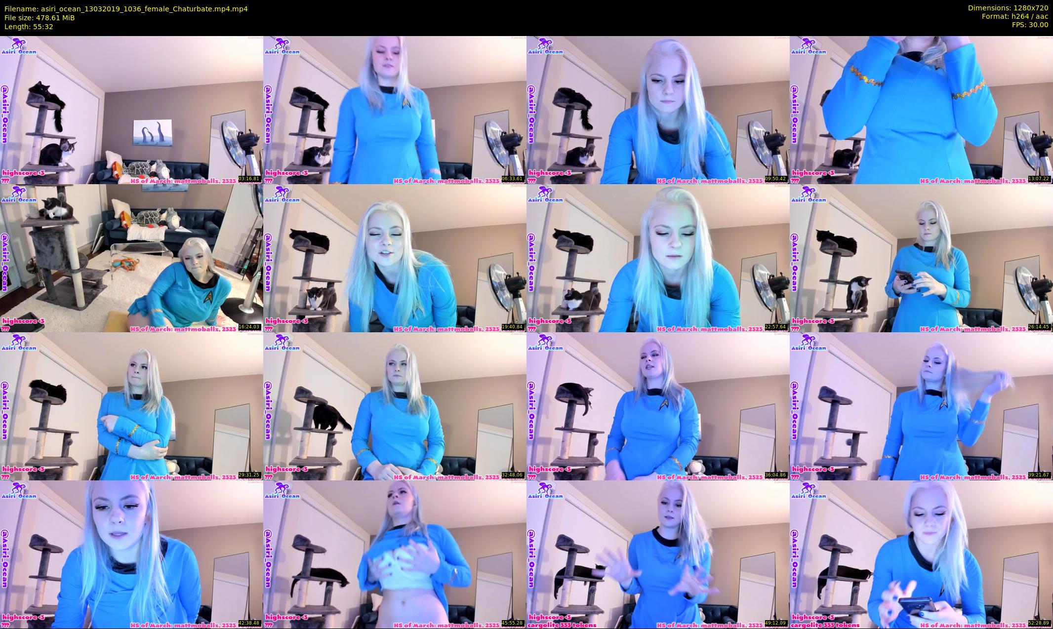 asiri_ocean — 56 minute Chaturbate female cam show recording, 720p, Mar 13, 2019