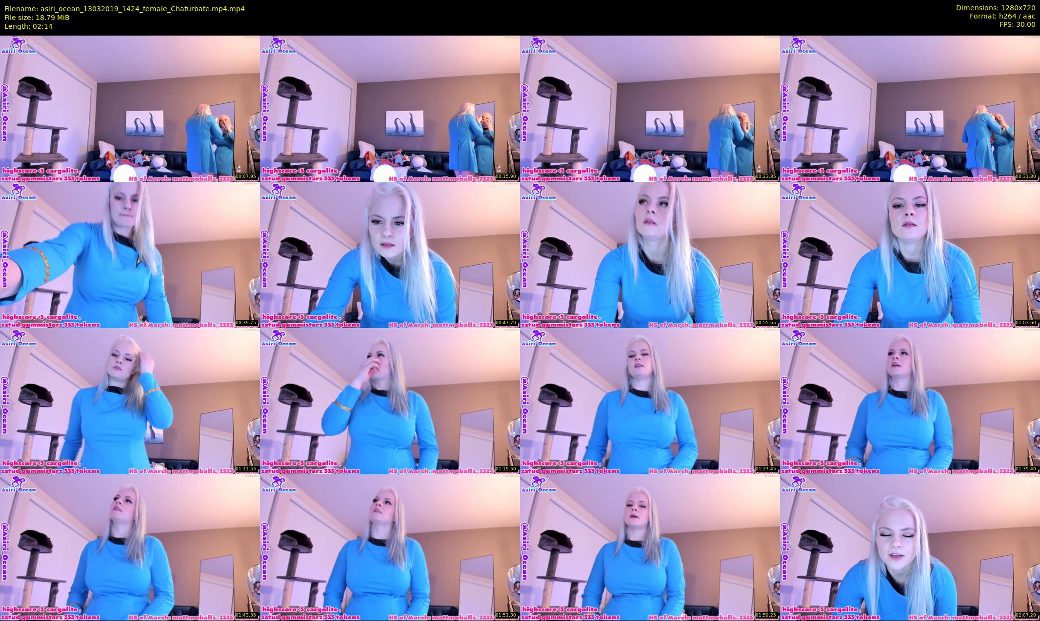 asiri_ocean — 3 minute Chaturbate female cam show recording, 720p, Mar 13, 2019