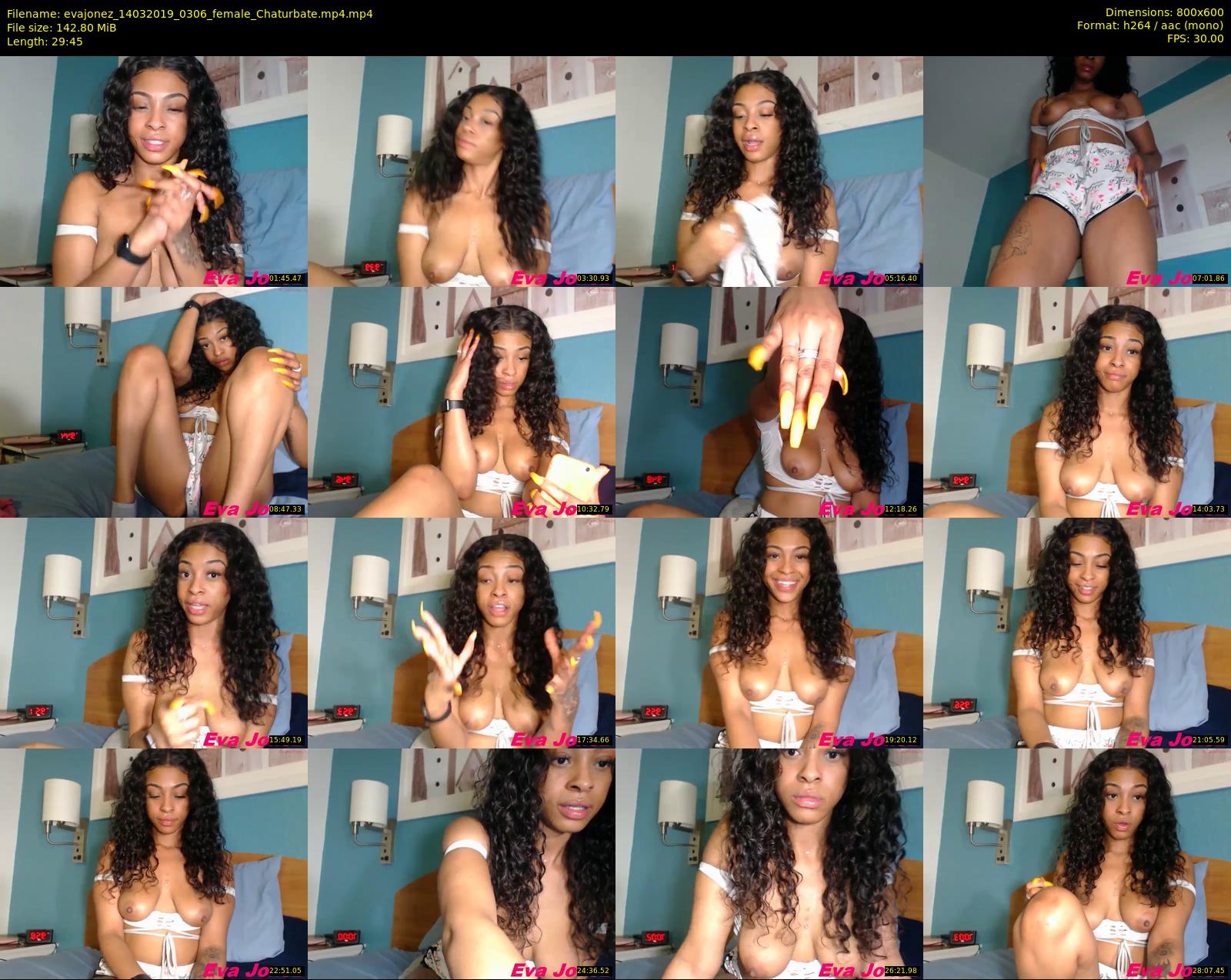 evajonez — 30 minute Chaturbate female cam show recording, 480p, Mar 14, 2019
